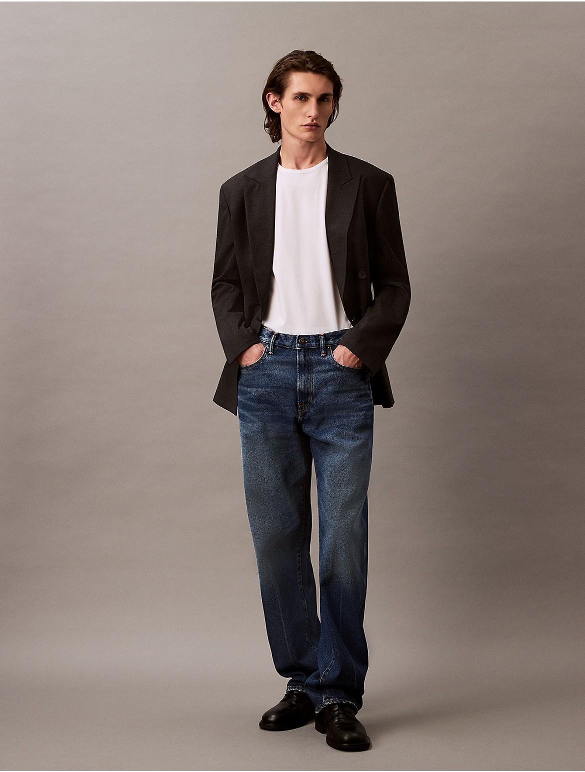 Calvin Klein Mens 90s Straight Jeans - Blue Product Image