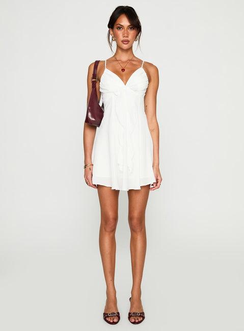 Moon Quartz Mini Dress White Product Image