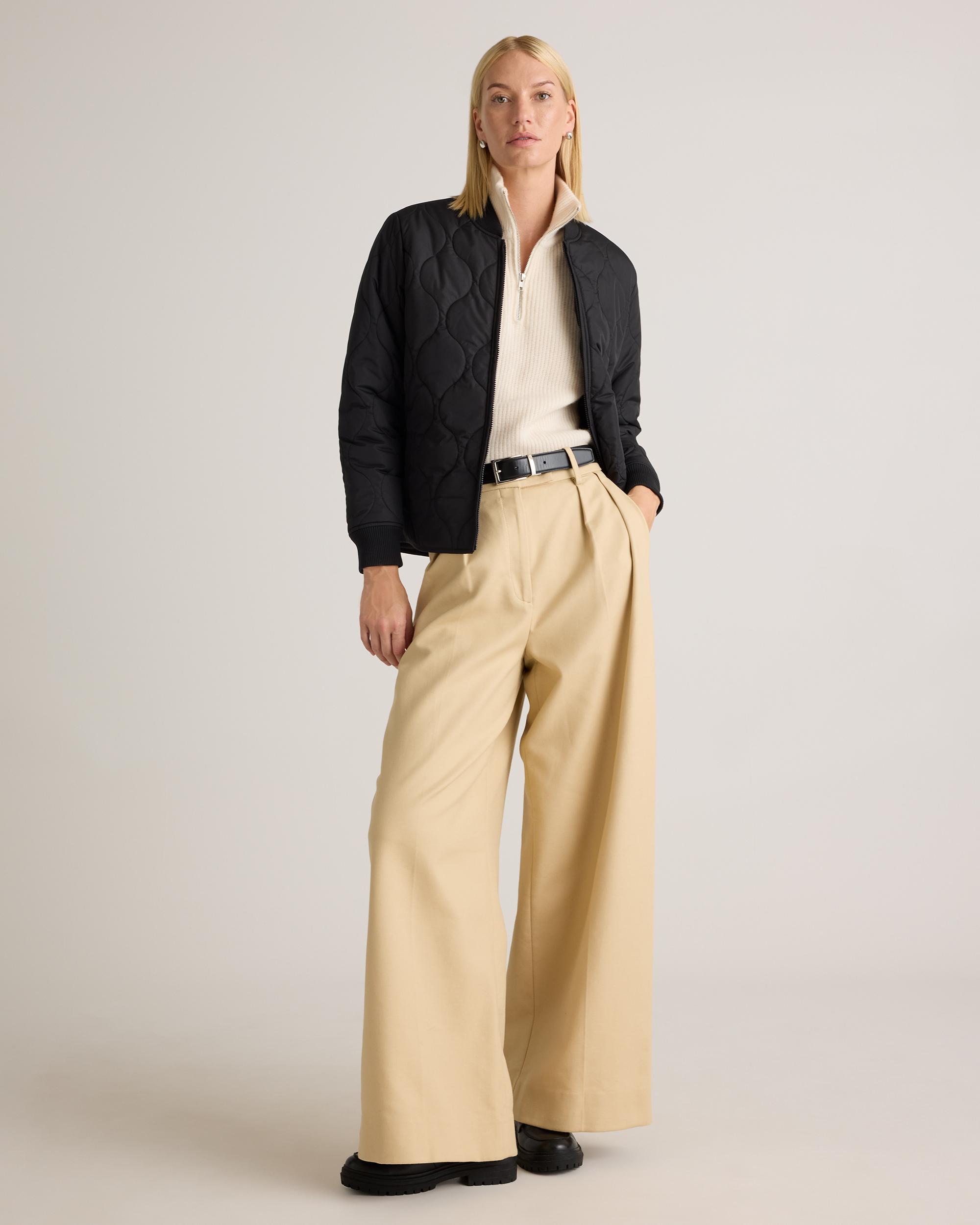 Quince | Women's Featherless Quilted Puffer Bomber Jacket Recycled Polyester Product Image