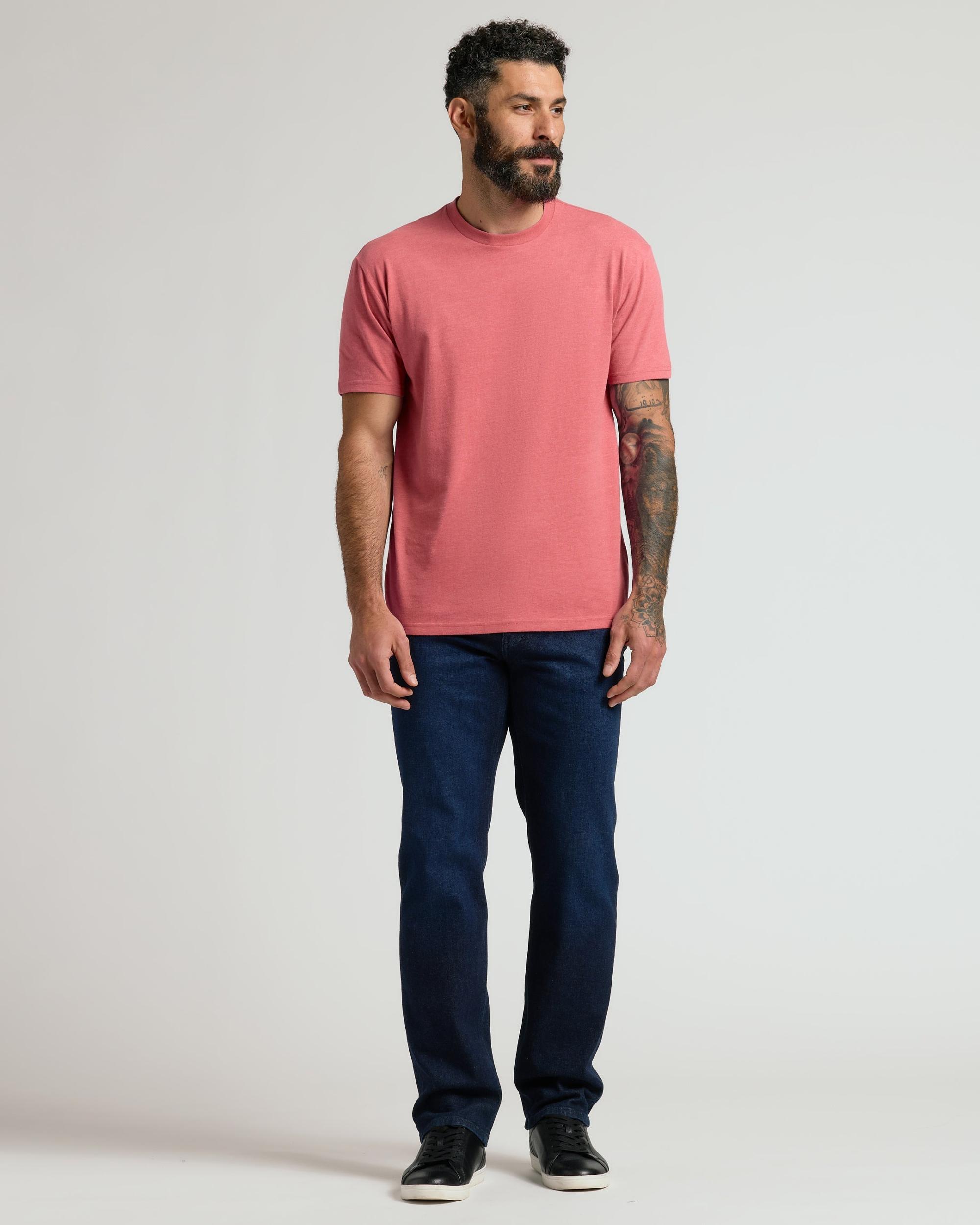 Heather Garnet Classic Crew Neck Product Image