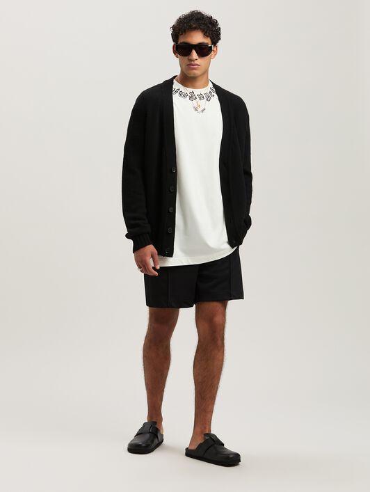 Curved Logo knit cardigan Product Image