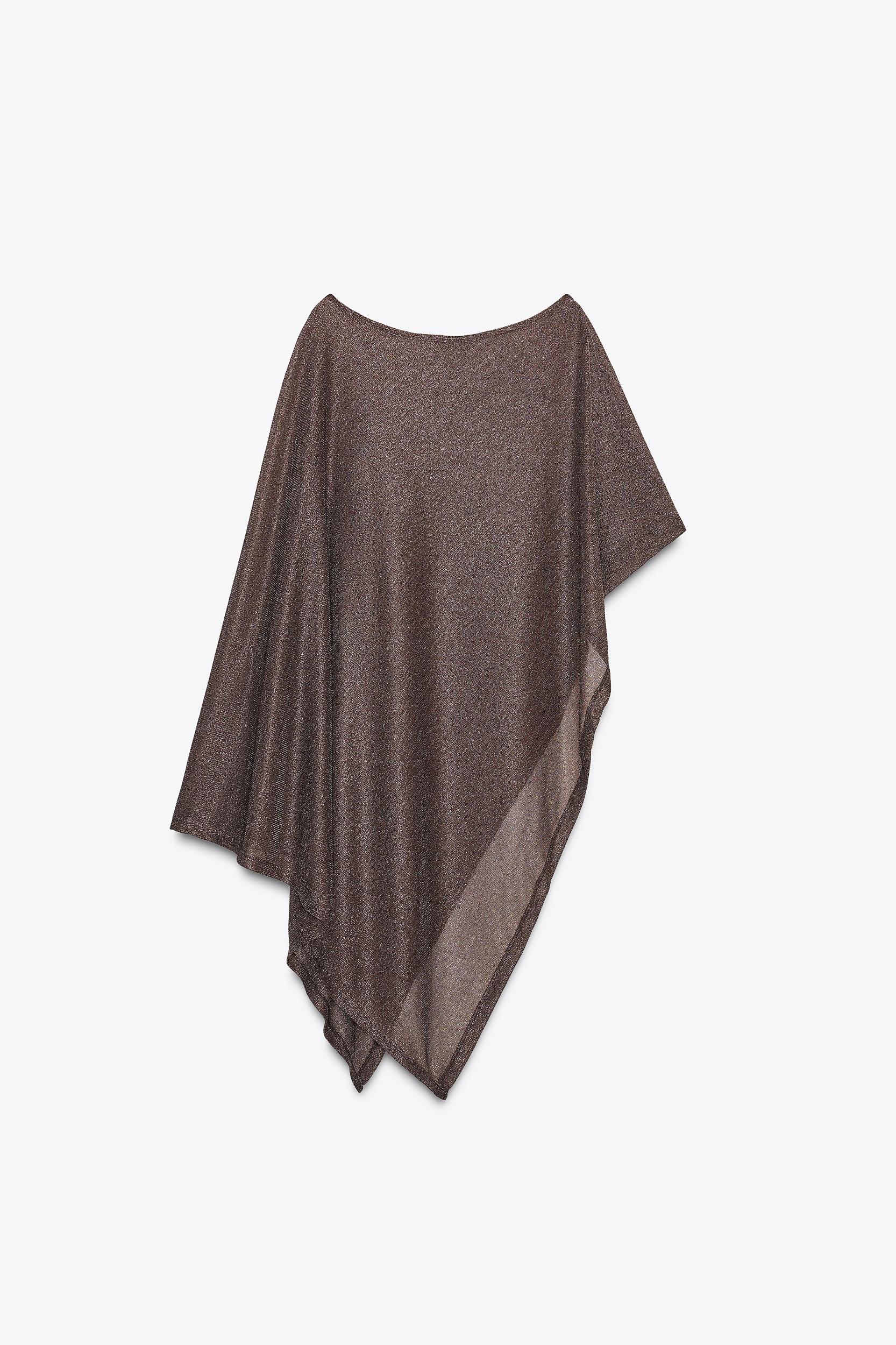 ASYMMETRIC METALLIC THREAD CAPE Product Image
