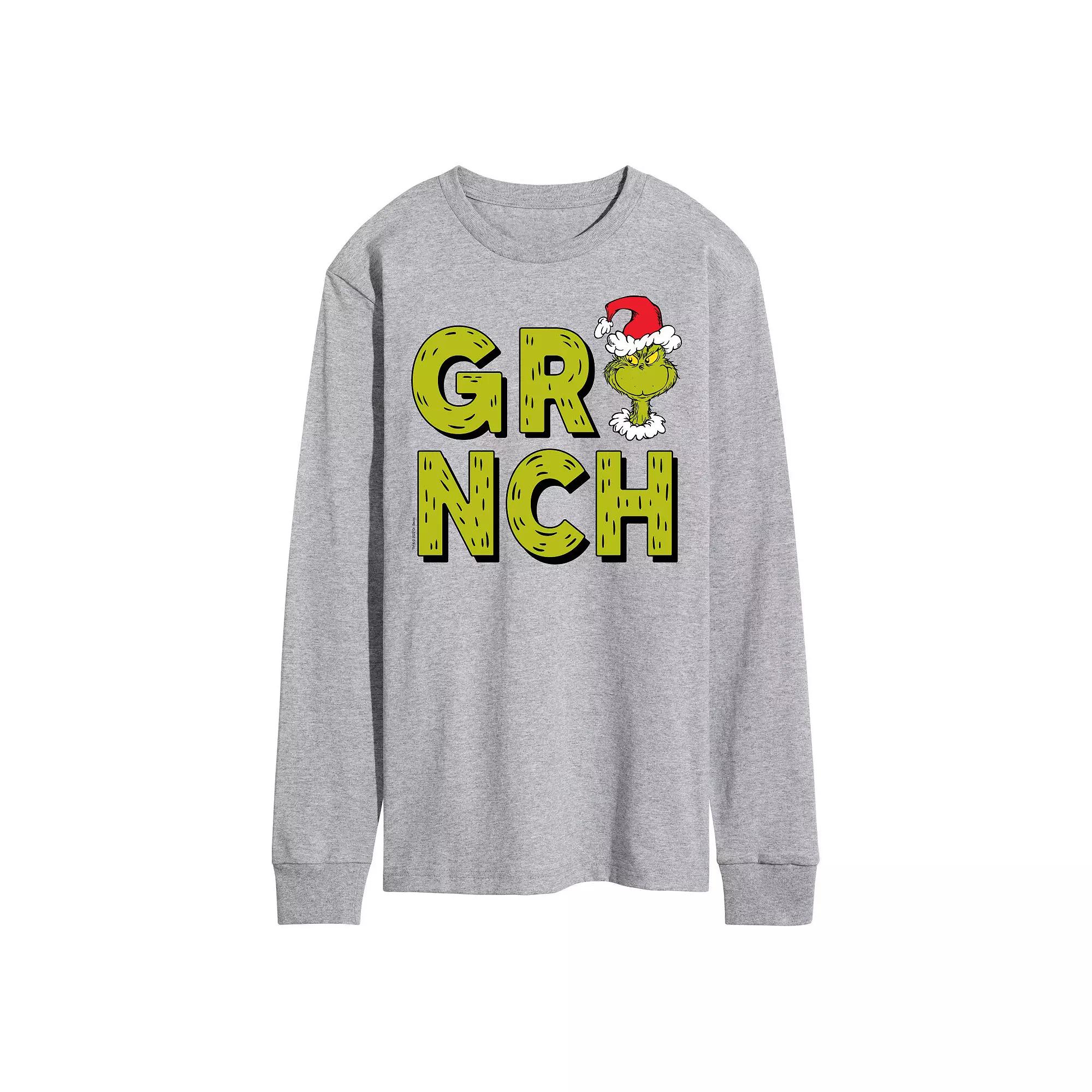 Men's Dr. Seuss Grinch Fur Long Sleeve Tee,  Product Image
