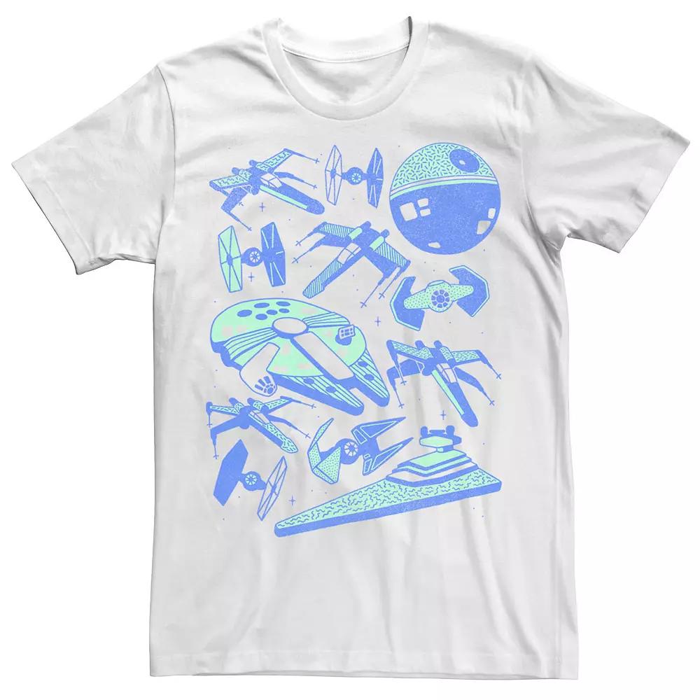 Men's Star Wars Neon Space Ships Tee,  Product Image