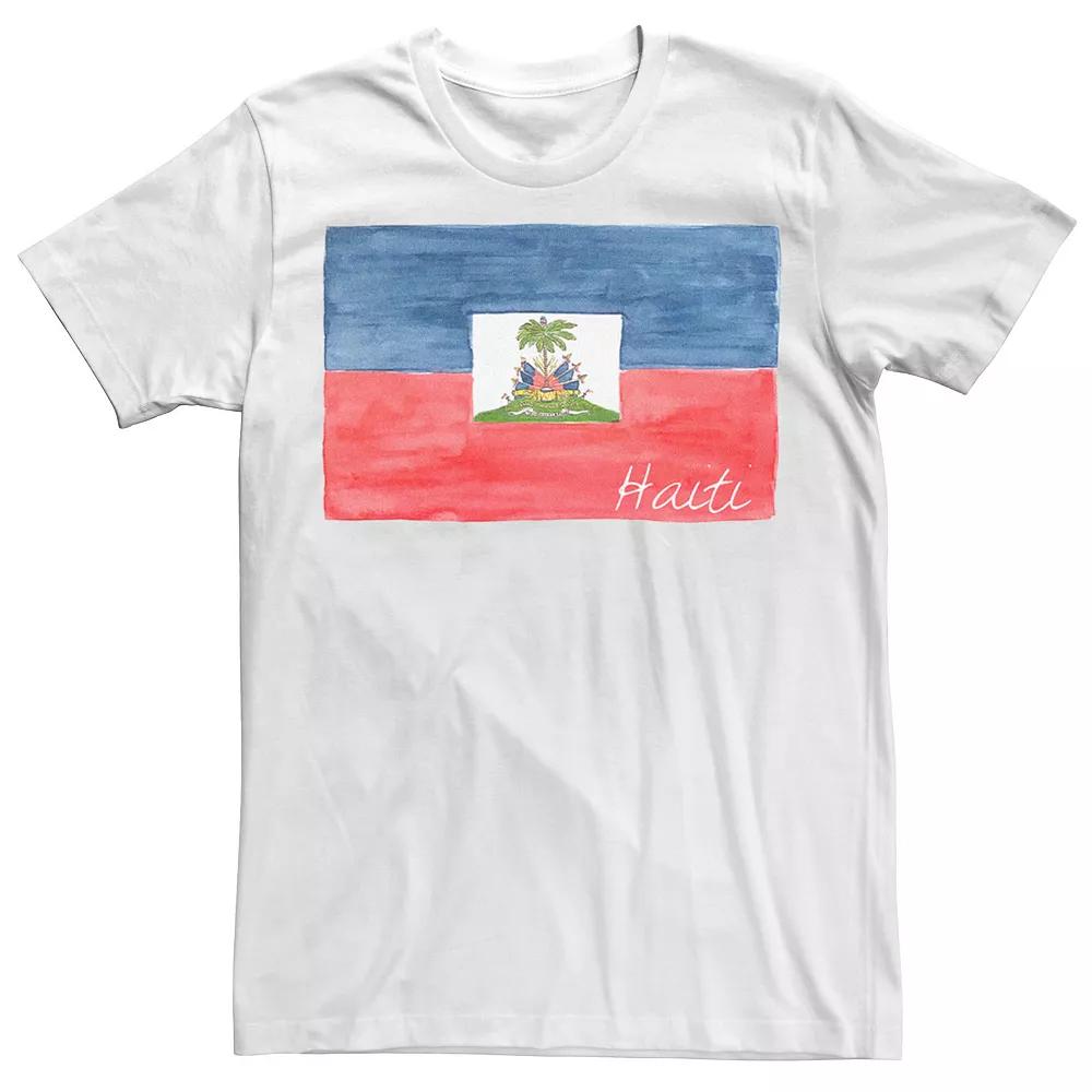 Men's HHM Haiti Flag Watercolor Tee,  Product Image