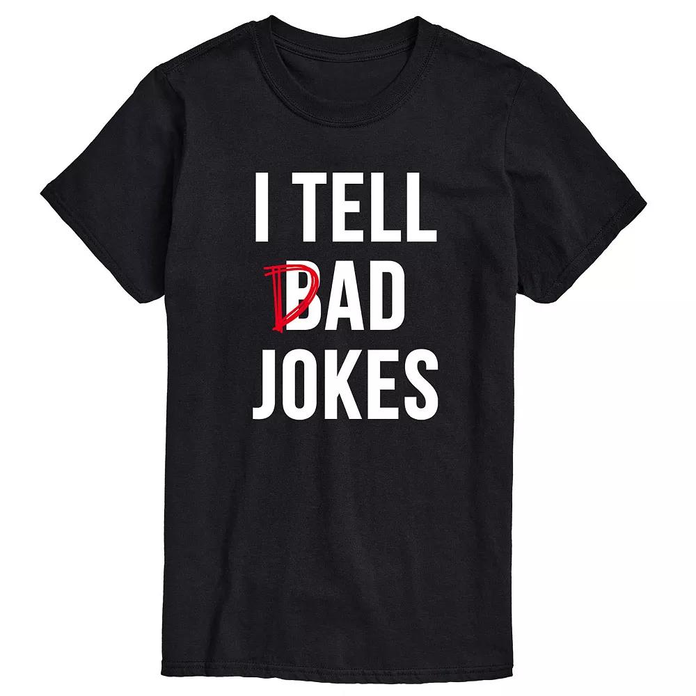Big & Tall I Tell Bad Dad" Jokes Graphic Tee, Men's,  Product Image