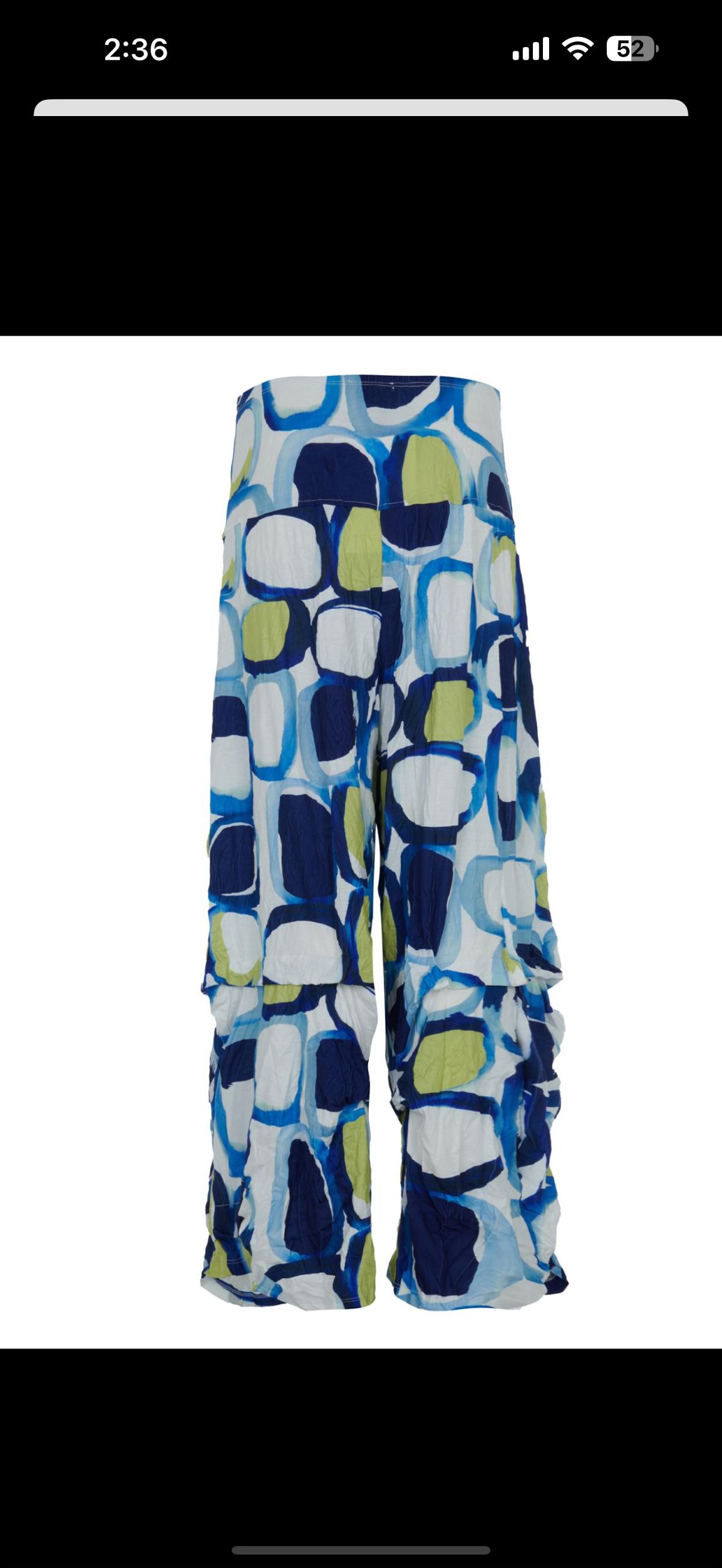 Kozan Crinkled Viscose Pant - Tile Print Product Image