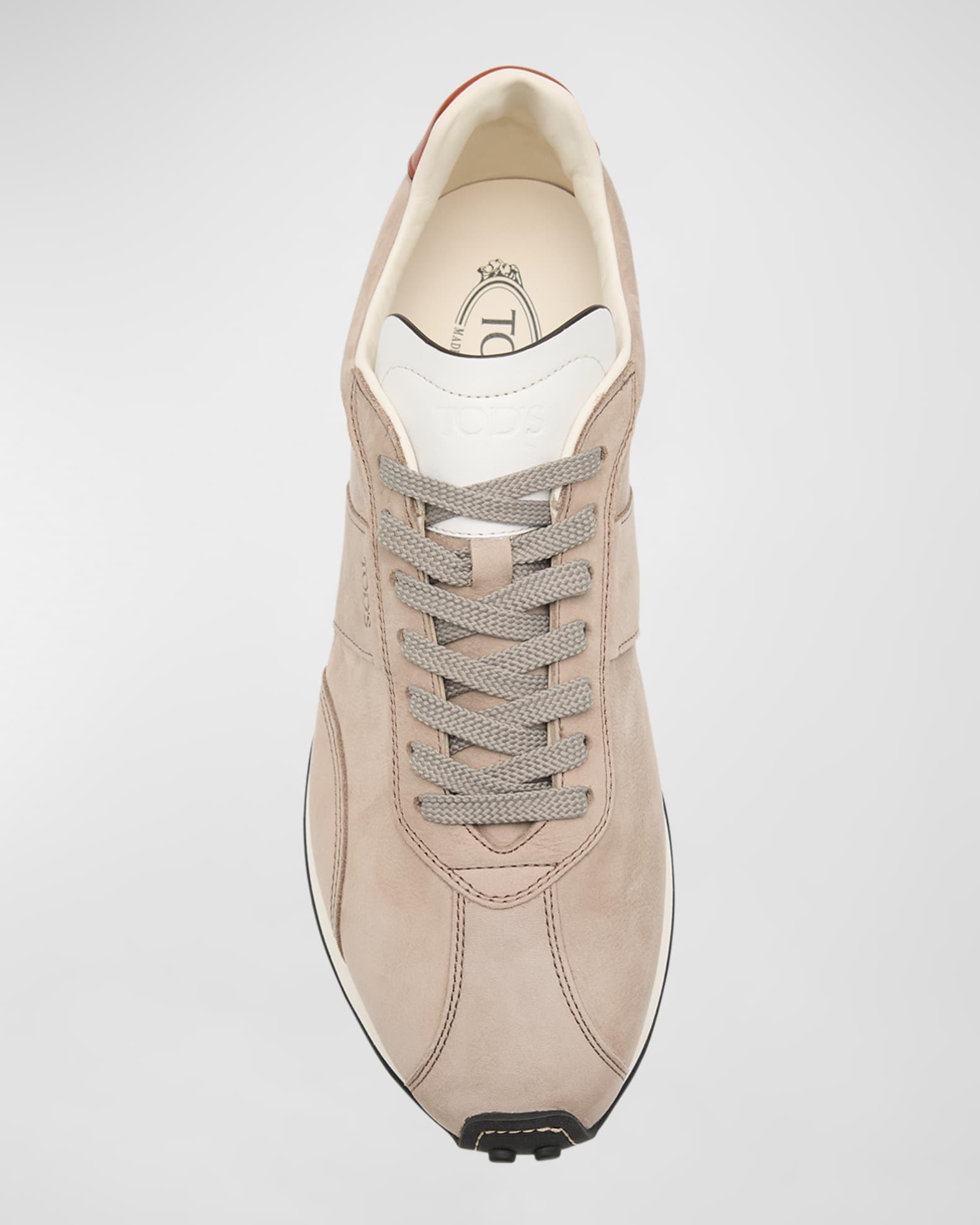 Men's T Vintage Suede and Technical Fabric Runner Sneakers Product Image