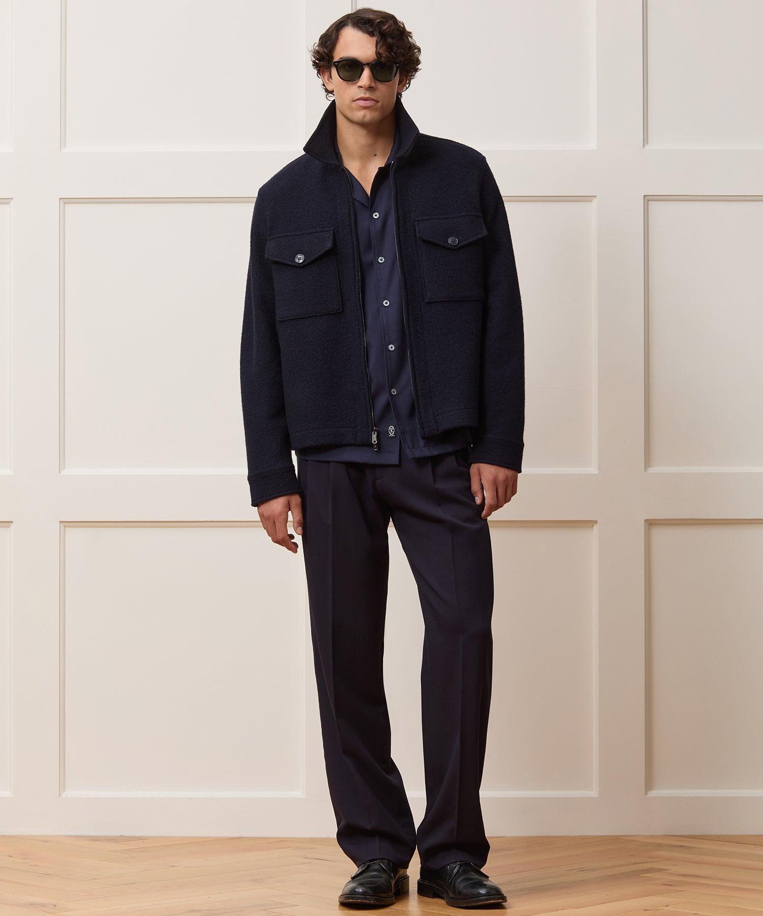 Italian Boiled Wool Full-Zip CPO Jacket Product Image