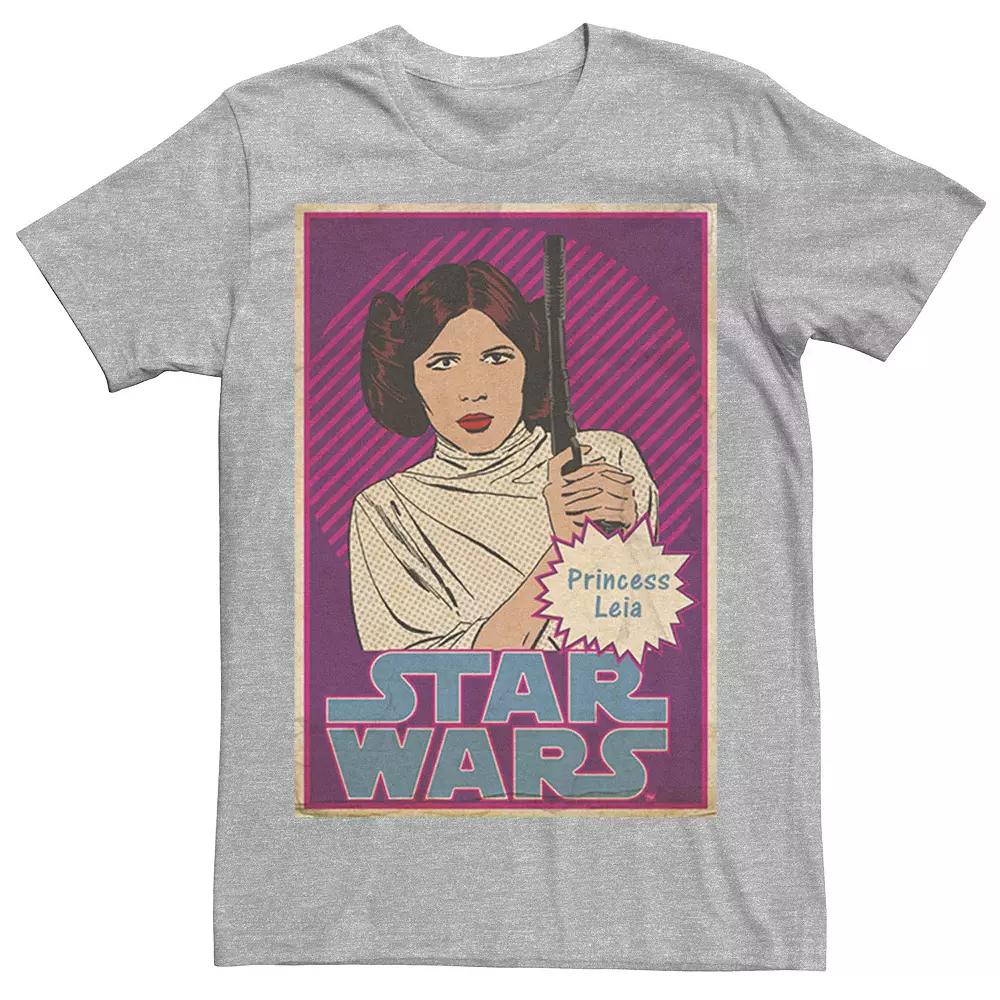 Men's Star Wars Princess Leia Vintage Trading Card Graphic Tee,  Product Image