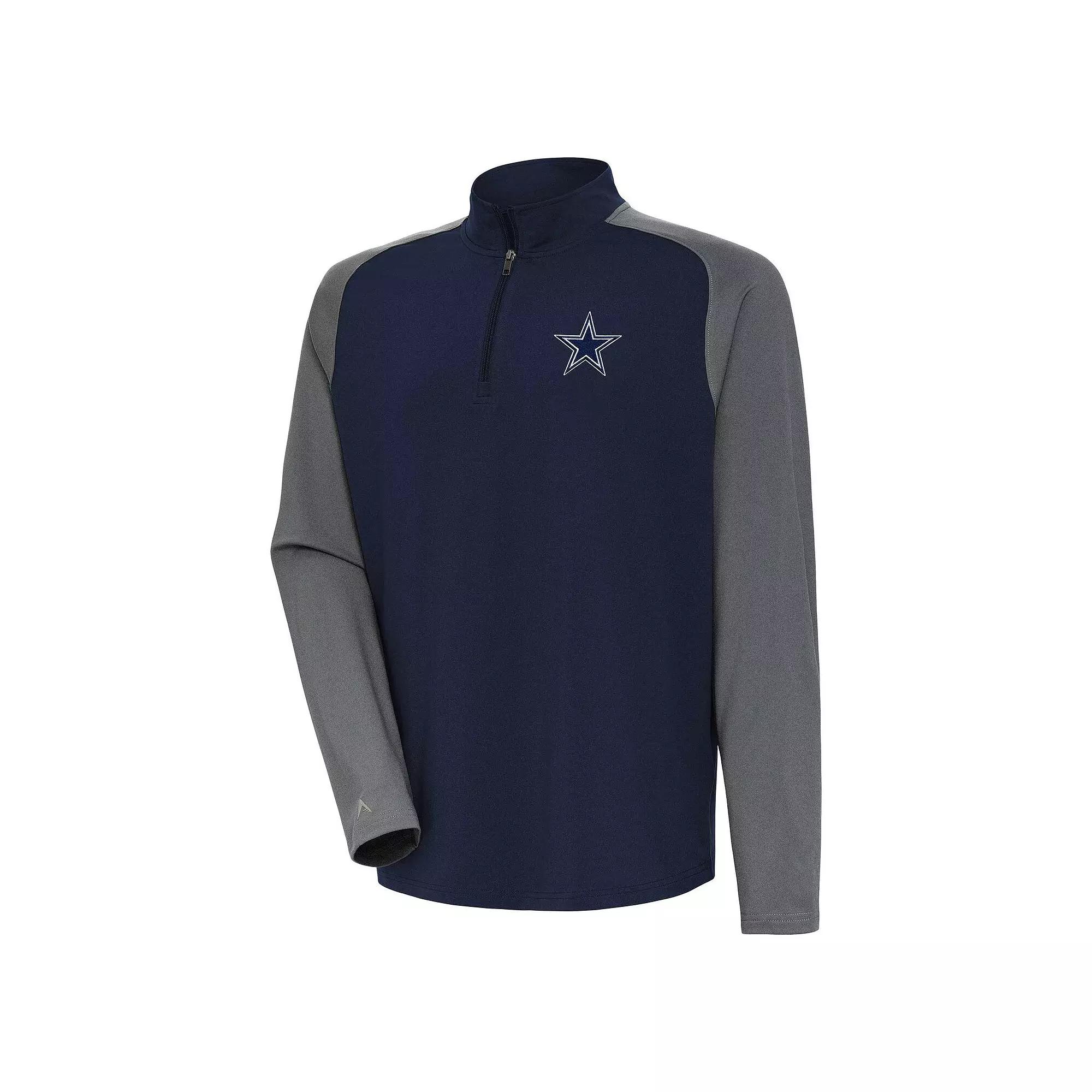 Men's Antigua Navy Dallas Cowboys Dauntless Raglan Quarter-Zip Jacket,  Product Image