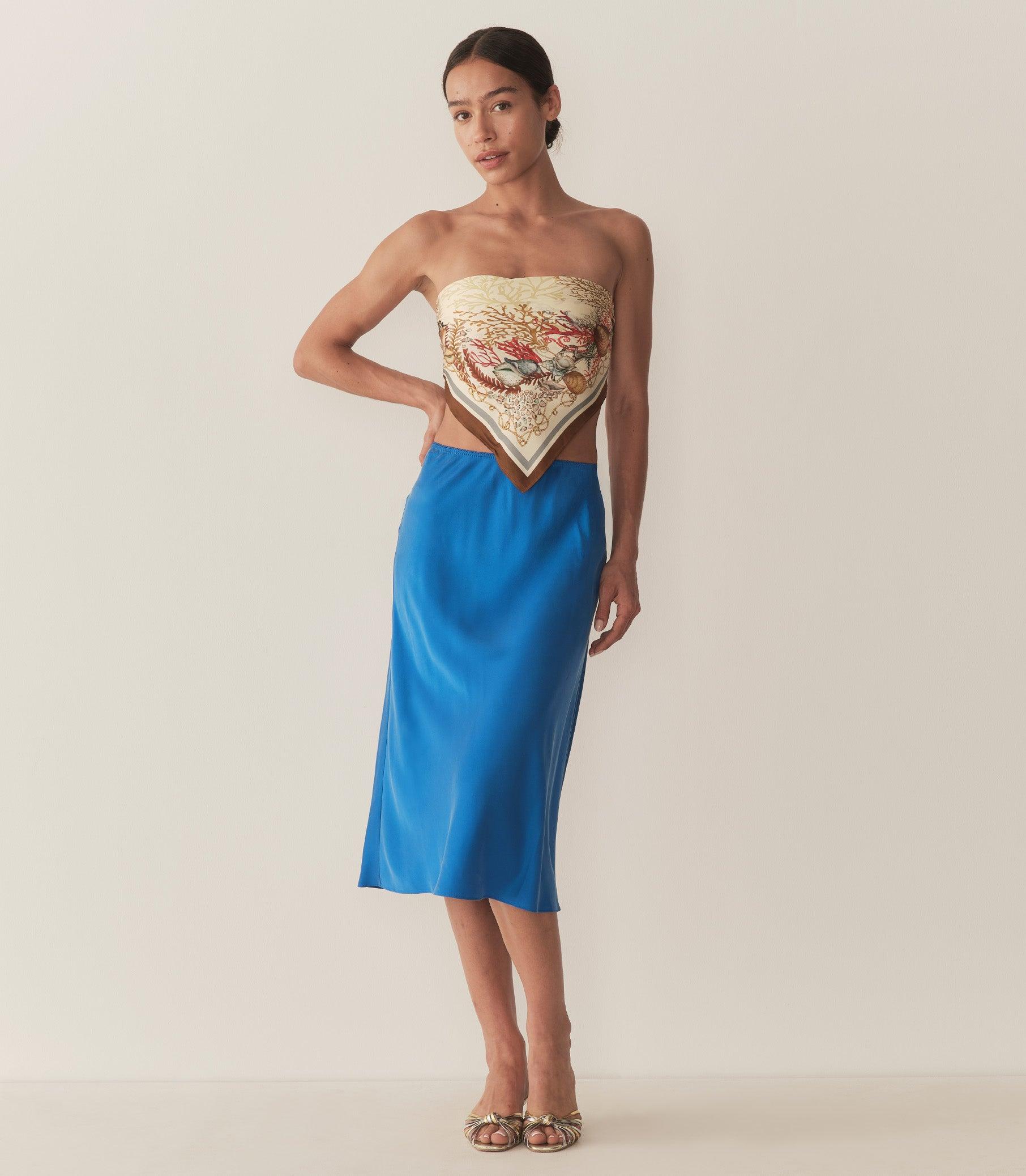 ELOWENA SKIRT -- BLUE TOURMALINE Product Image