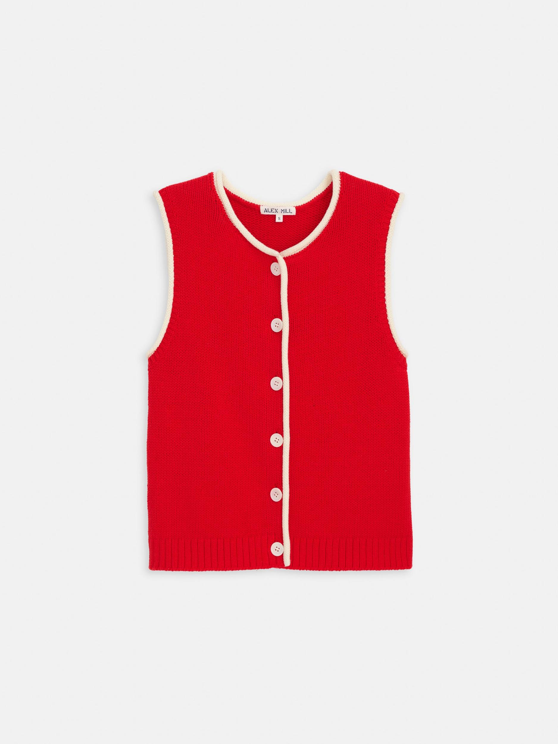 Bridget Tipped Vest in Cotton Product Image