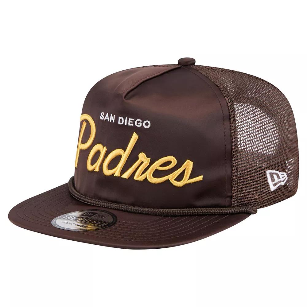 Men's New Era Brown San Diego Padres Retro Satin Script Golfer Adjustable Hat Product Image