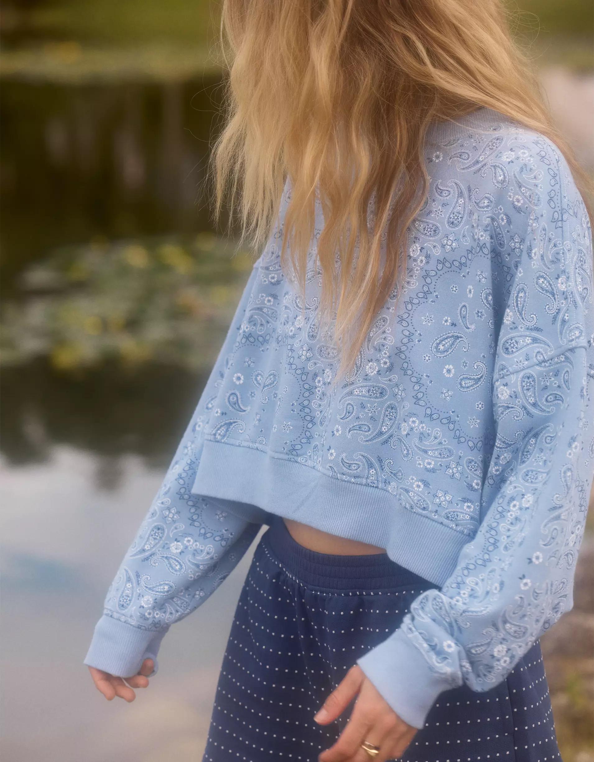 Aerie Take It Easy Crew Sweatshirt Product Image