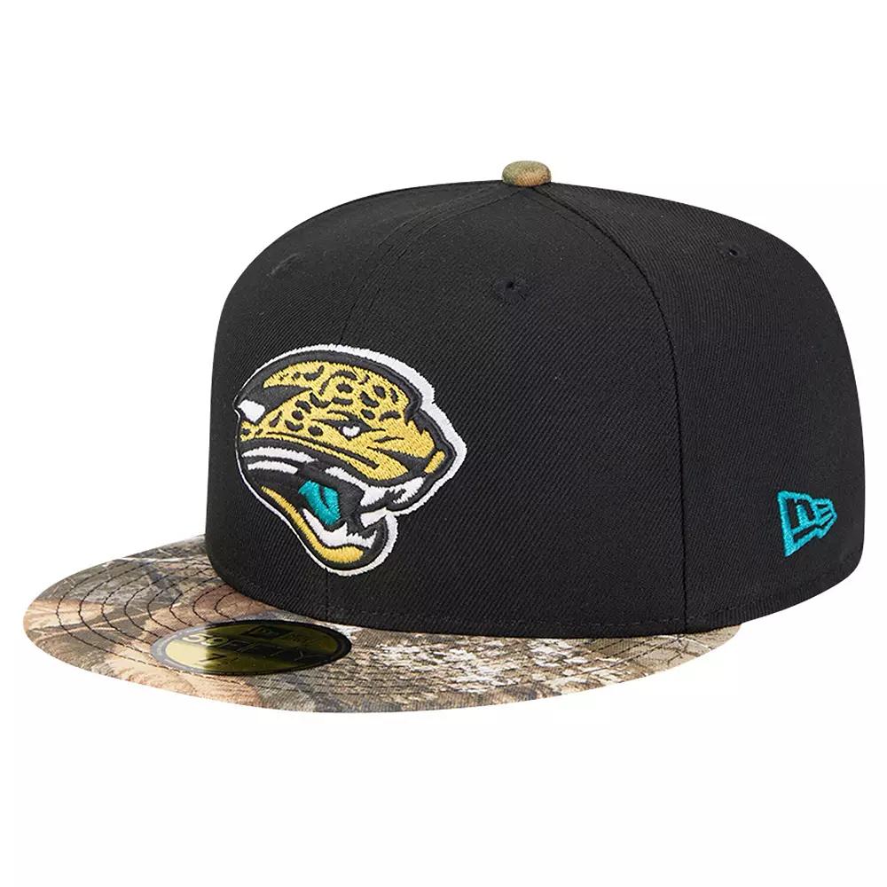 Men's New Era Black Jacksonville Jaguars Active Two-Tone Camo 59FIFTY Fitted Hat, Size: 7 5/8 Product Image