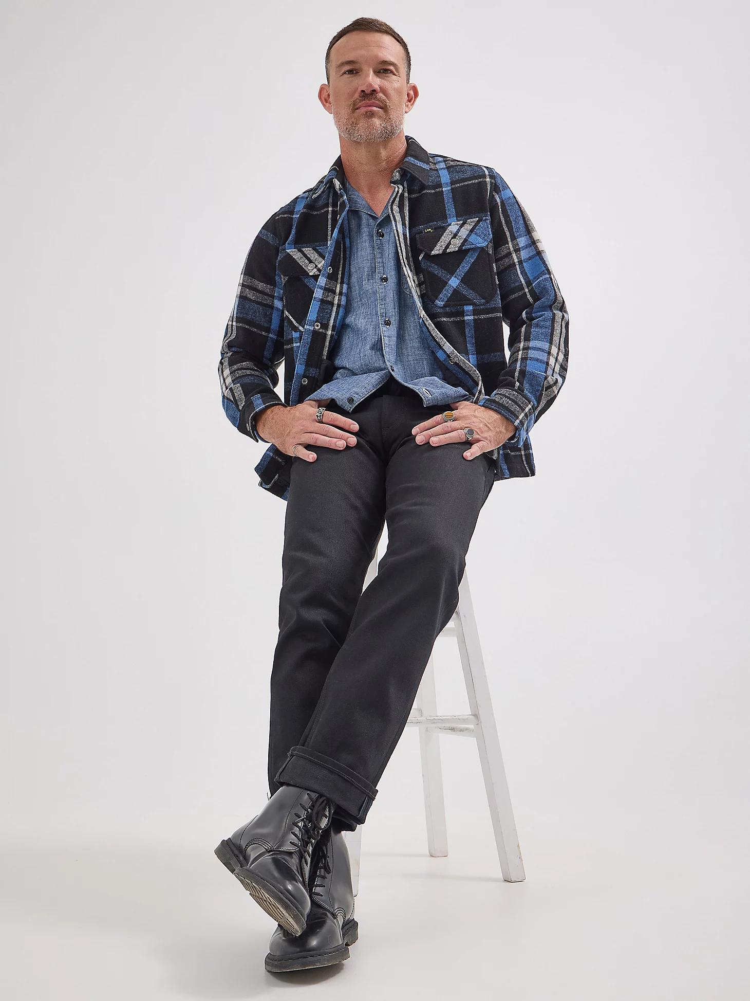 Men's Lee 101 Wool Plaid Overshirt | Men's Tops & Tees | Lee® Product Image