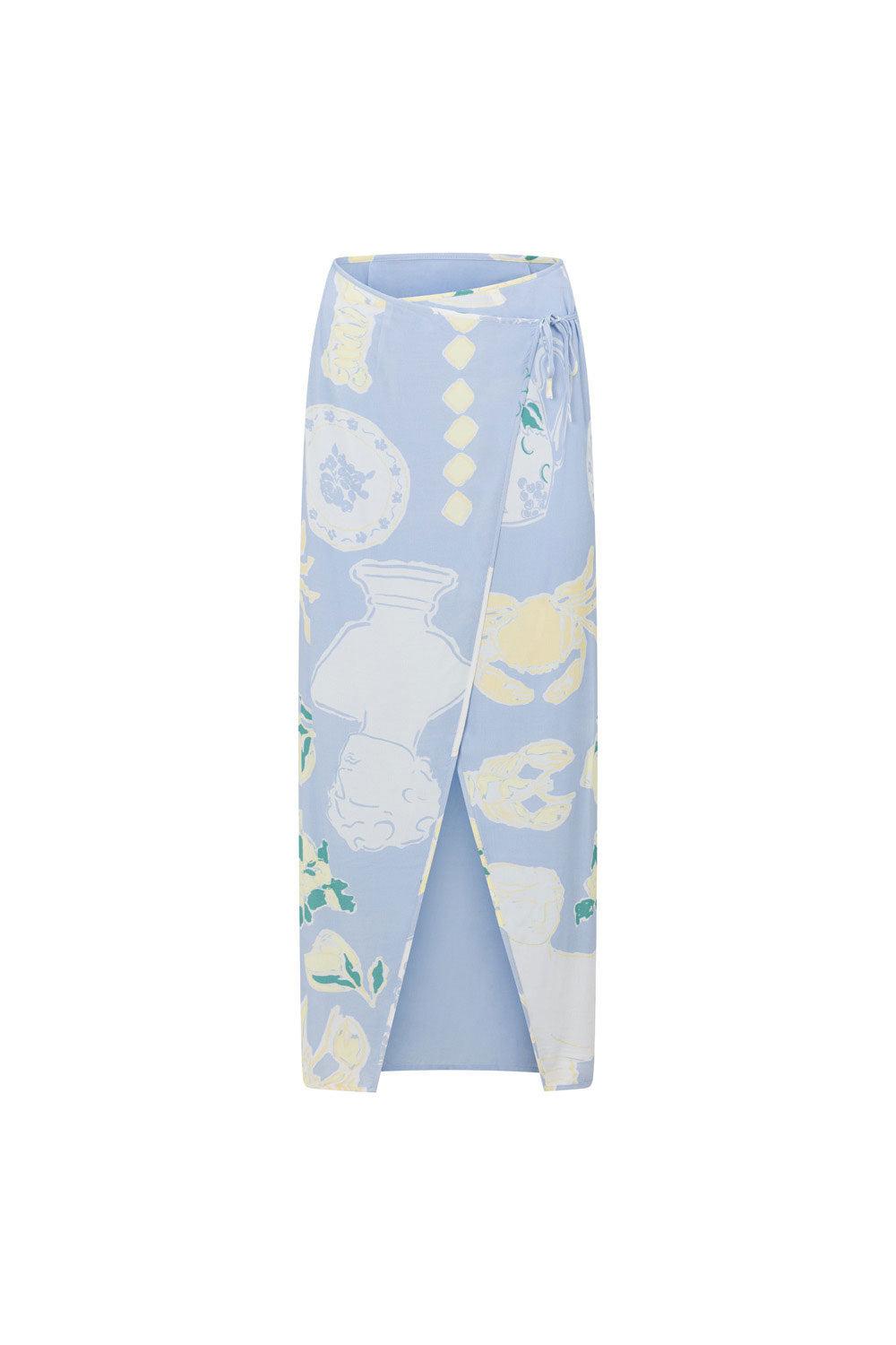 Stalla Wrap Skirt - Ciao Blue Product Image