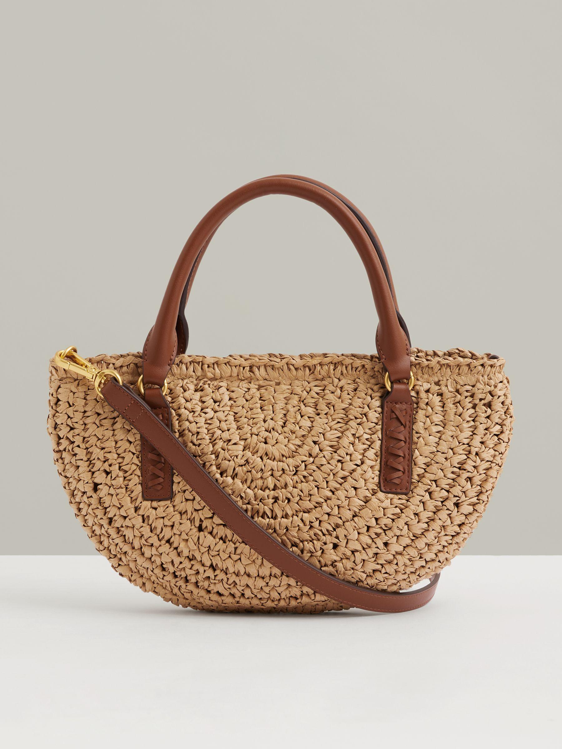Raffia Woven Cross-body Bag in Natural Product Image