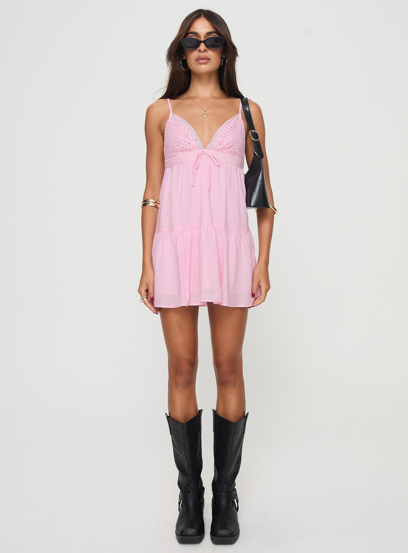 Nicoletta Mini Dress Light Pink Petite Product Image
