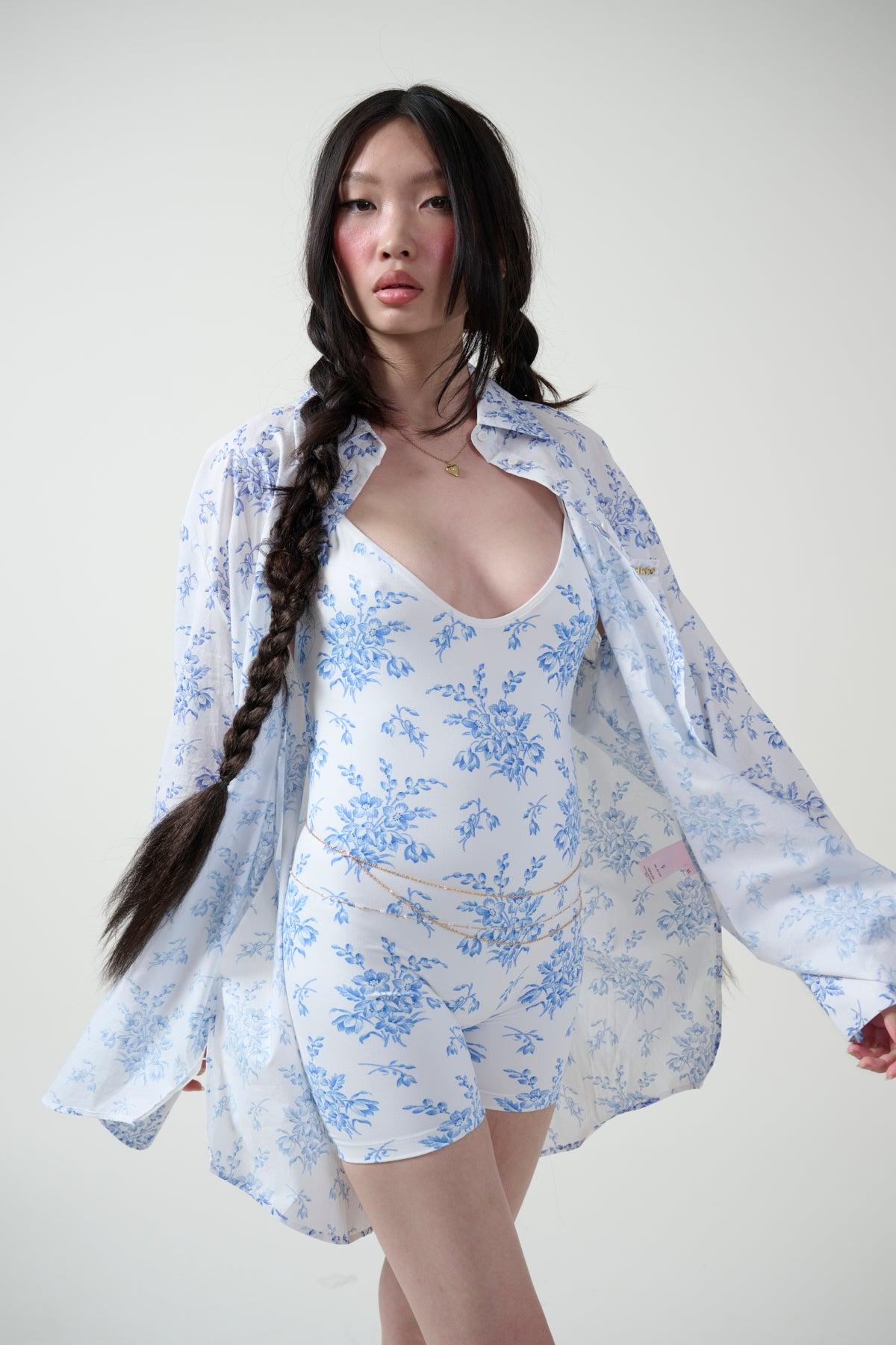 The Bed & Breakfast Sheer Delight Ruffle Gown Product Image