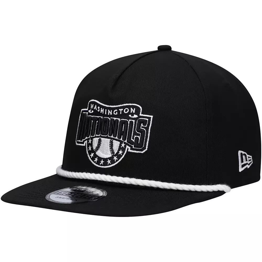 Men's New Era Black Washington Nationals Golfer Snapback Hat Product Image
