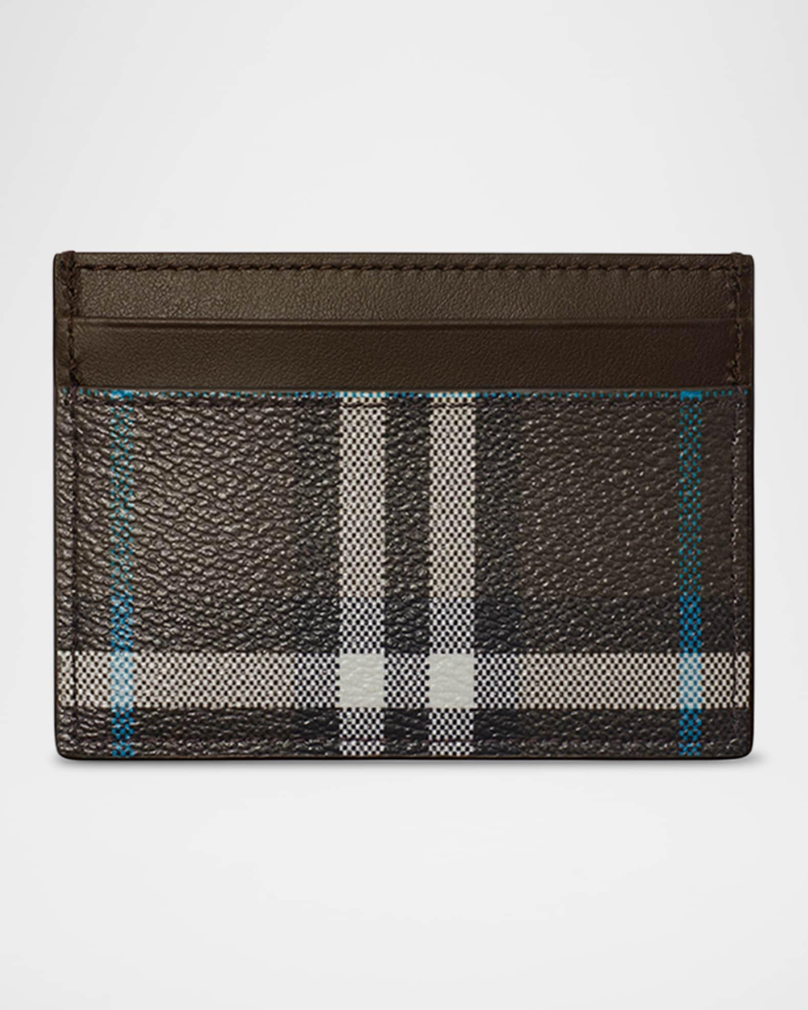 Sandon Check Leather Card Holder Product Image