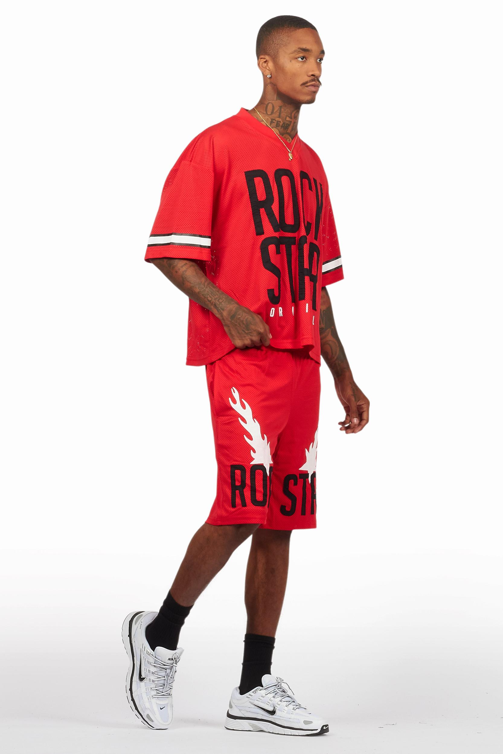Climi Red T-Shirt/Short Set Male Product Image