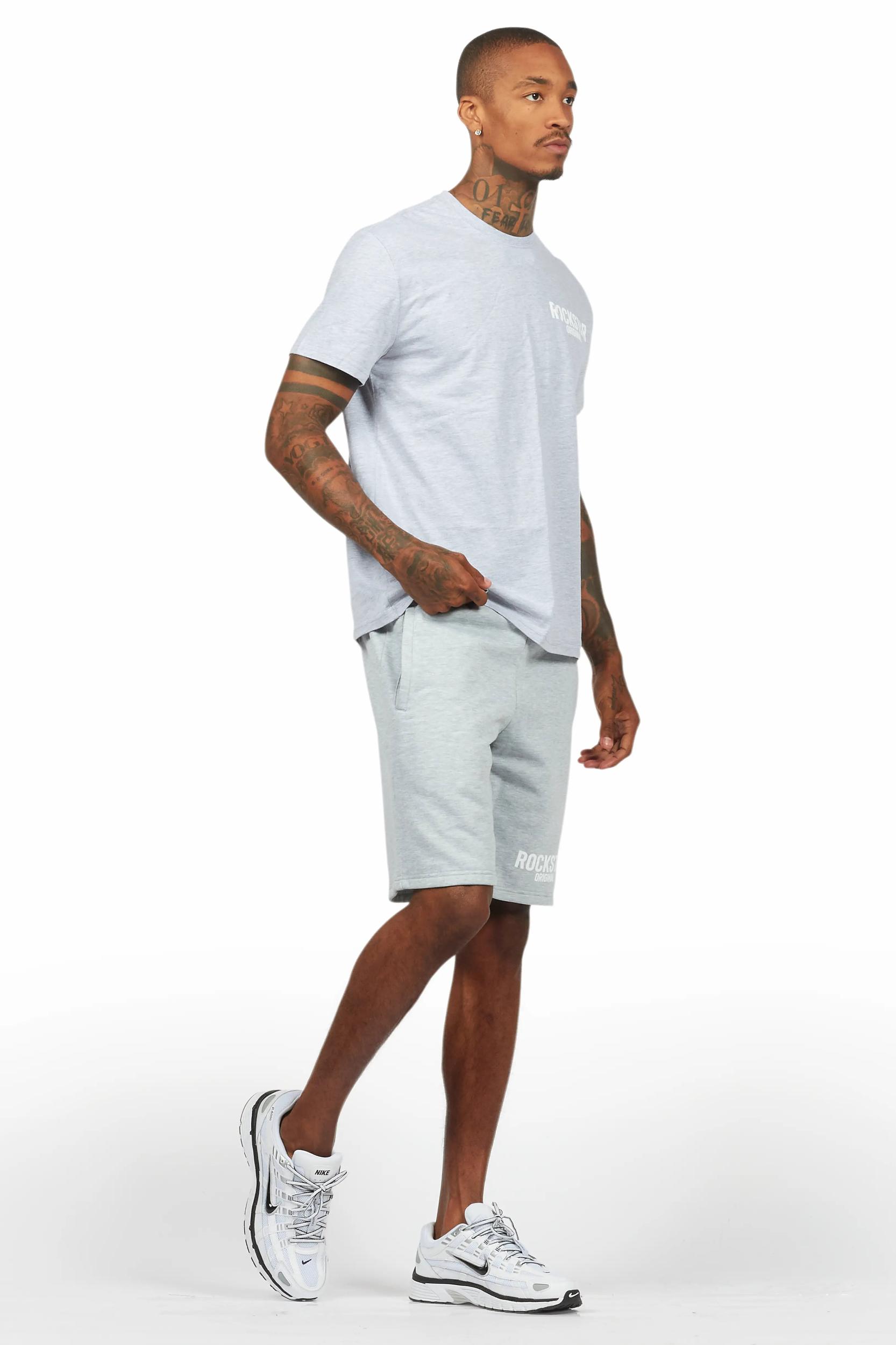 Sana Heather Grey Short Set Male Product Image