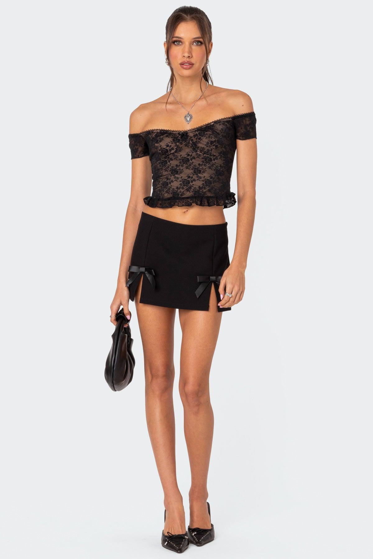 Addie Off Shoulder Lace Top Product Image