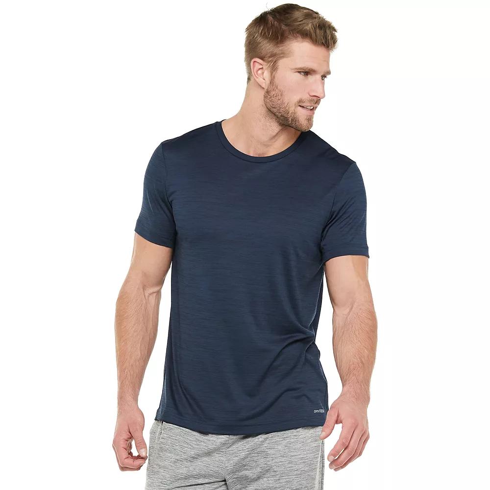 Men's Tek Gear® Dry Tek Tee, Size: Small, Dress Blues Black Product Image