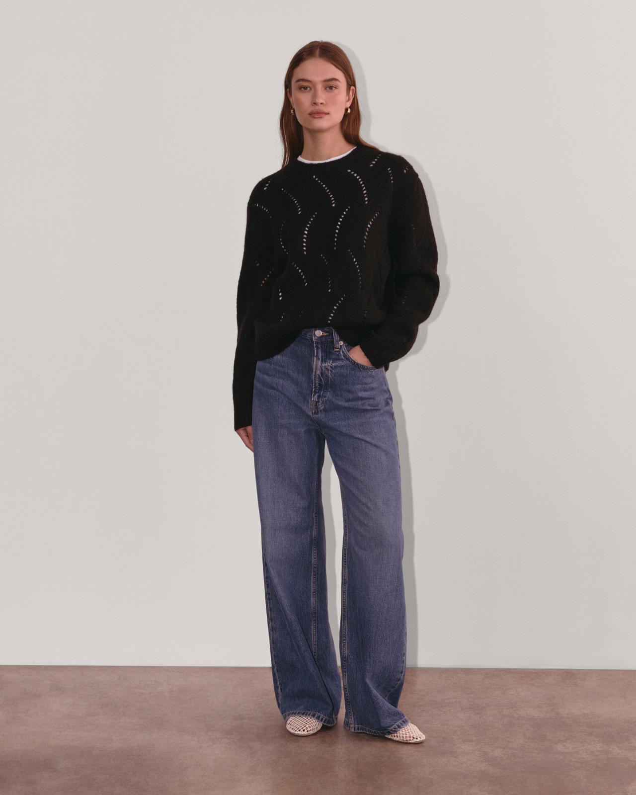 Womens Pointelle Sweater in Cloud by Everlane Product Image