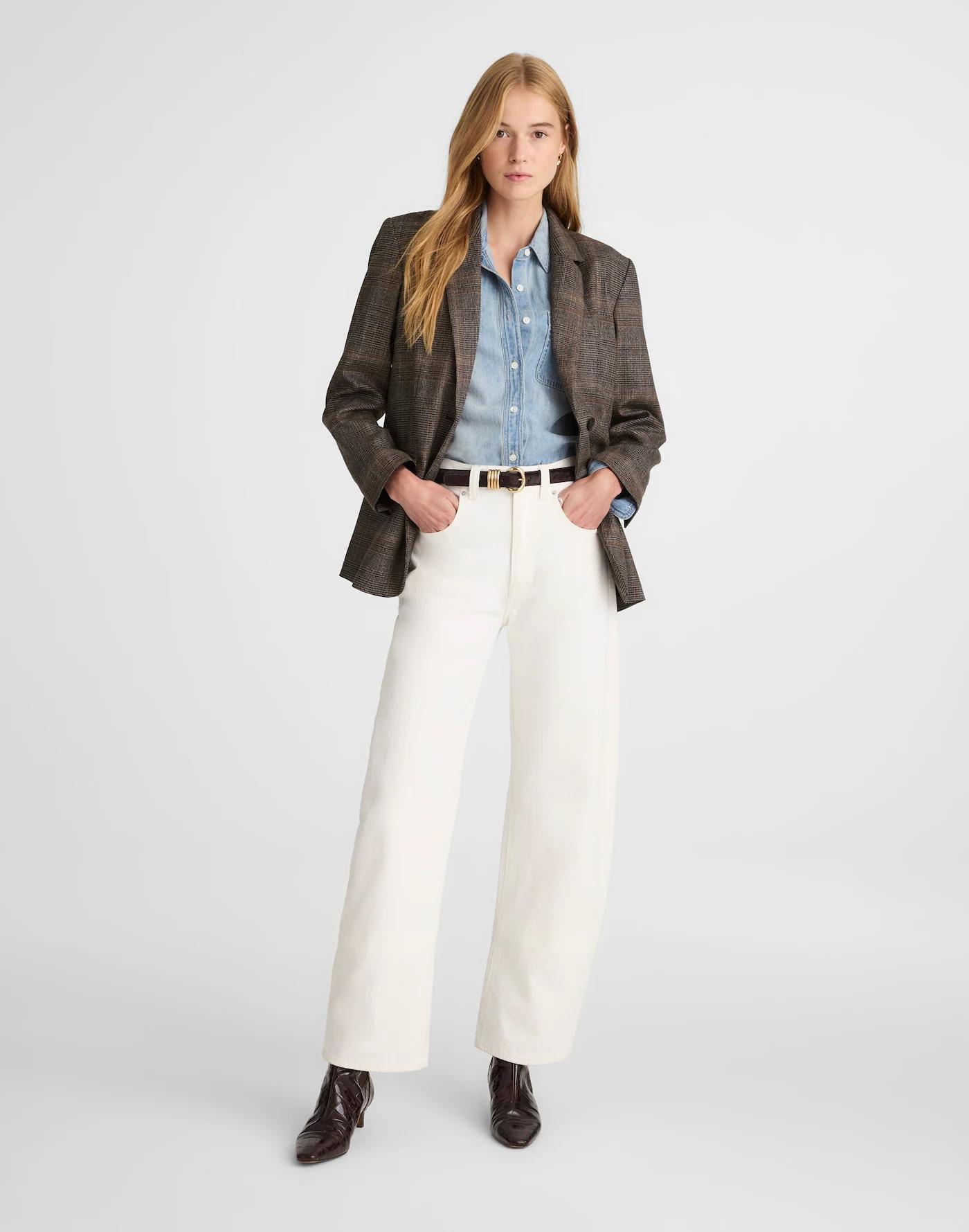 Cardigan Blazer in Plaid Product Image