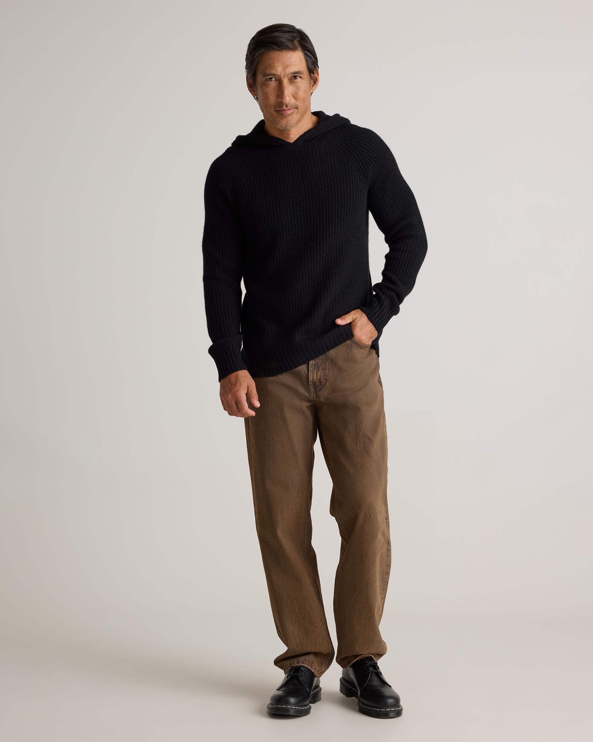 Quince | Men's Mongolian Cashmere Fisherman Pullover Hoodie Product Image