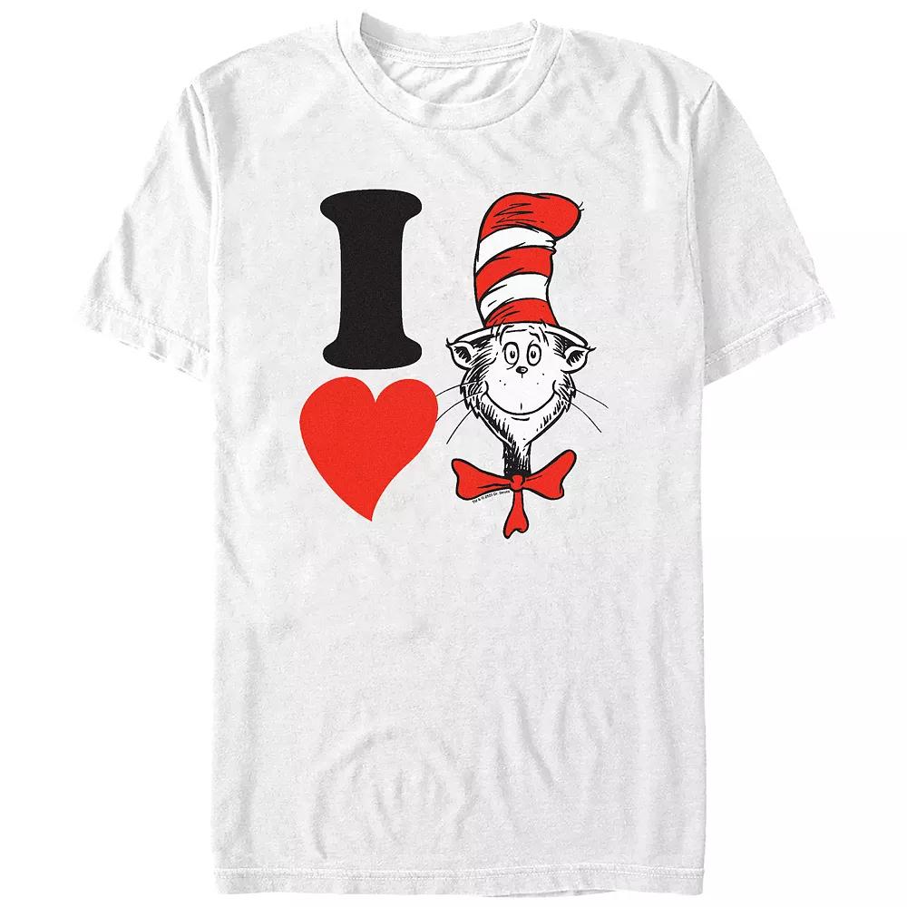 Men's Dr. Seuss I Heart The Cat In The Hat Graphic Tee, Size: XS, White Product Image