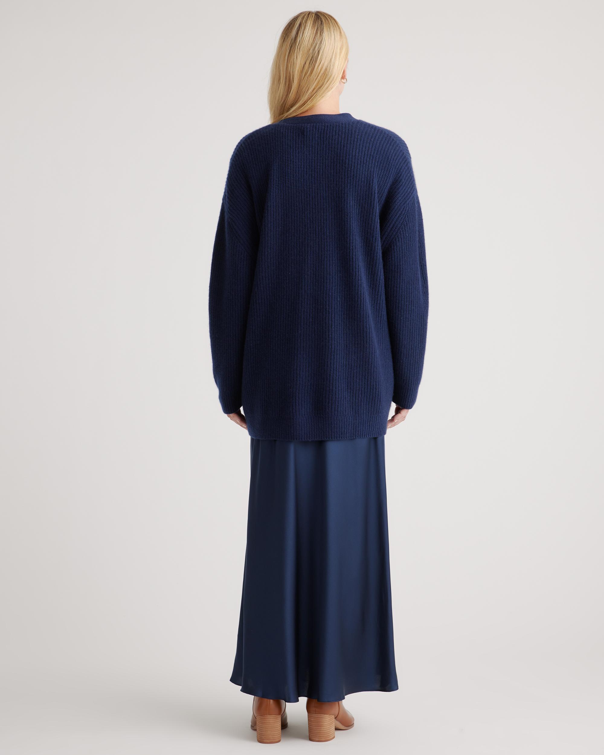 Quince | Women's Mongolian Spring Cashmere OverSized Boyfriend Cardigan Sweater Product Image