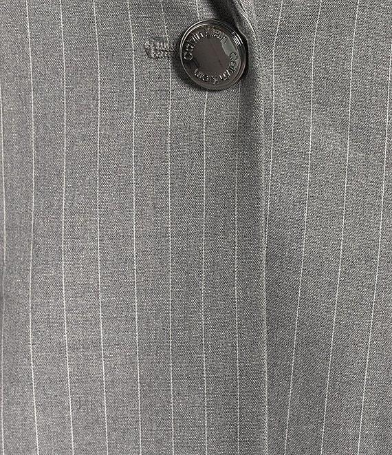 Calvin Klein Pinstripe Peak Lapel One-Button Jacket Product Image
