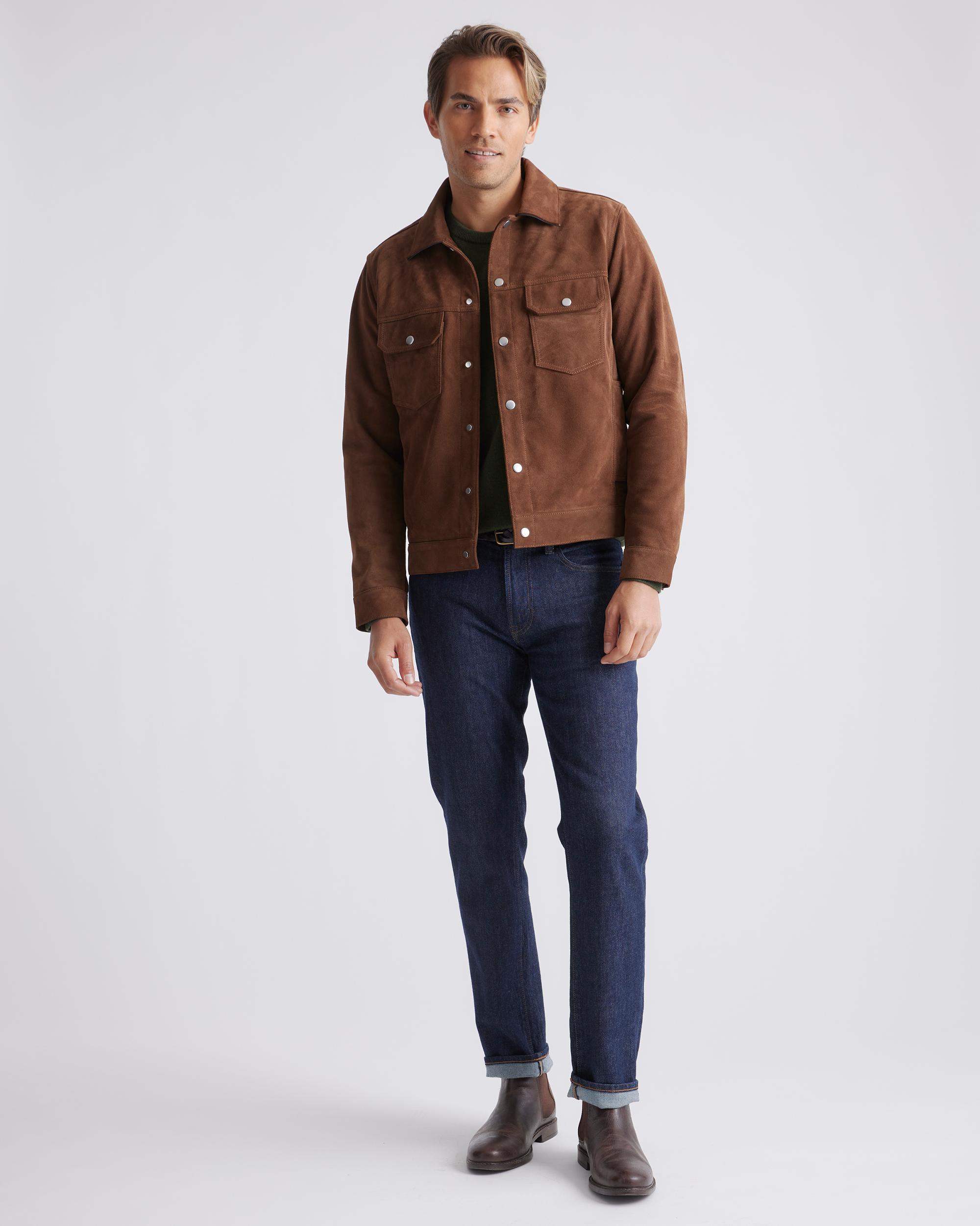 Quince | Men's Italian Suede Trucker Jacket Suede Leather Product Image