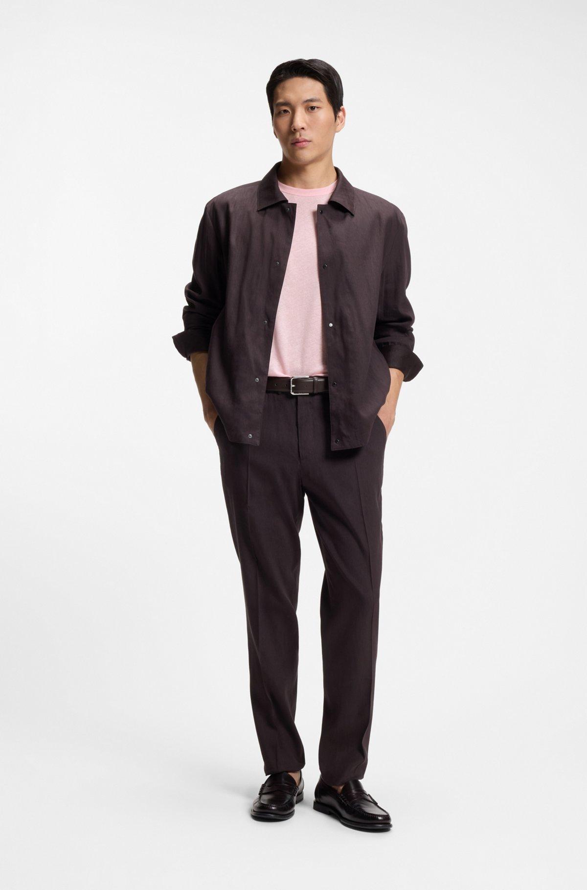 Cotton-linen T-shirt in a regular fit Product Image