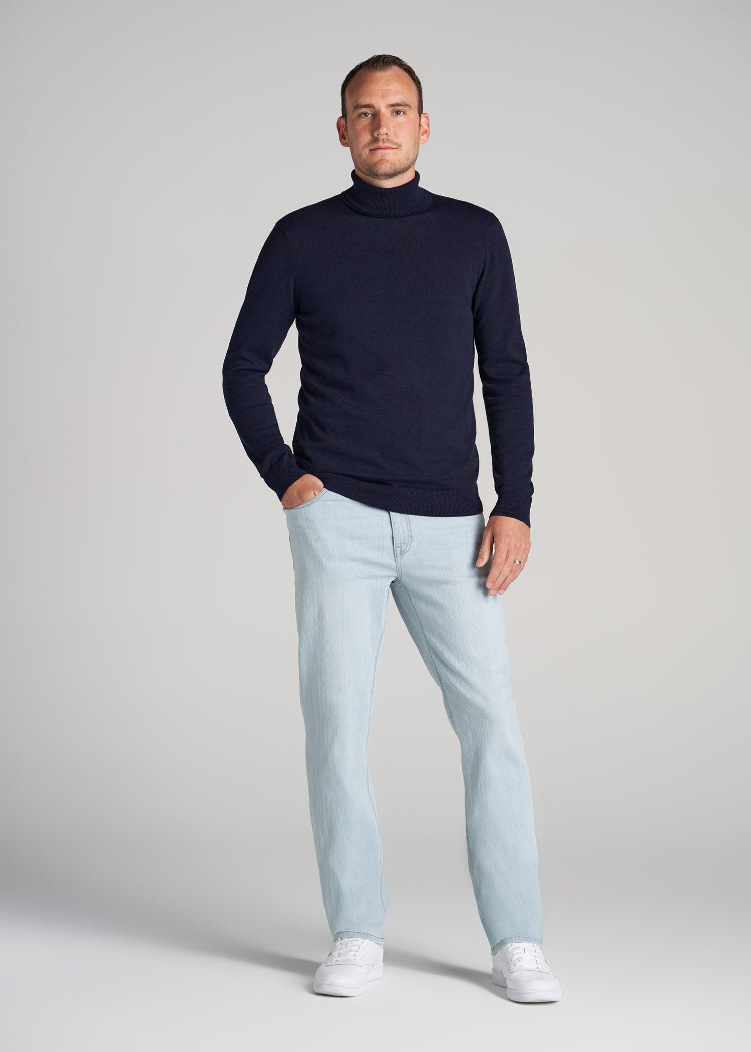 Men's Tall Turtleneck Sweater in Patriot Blue Product Image