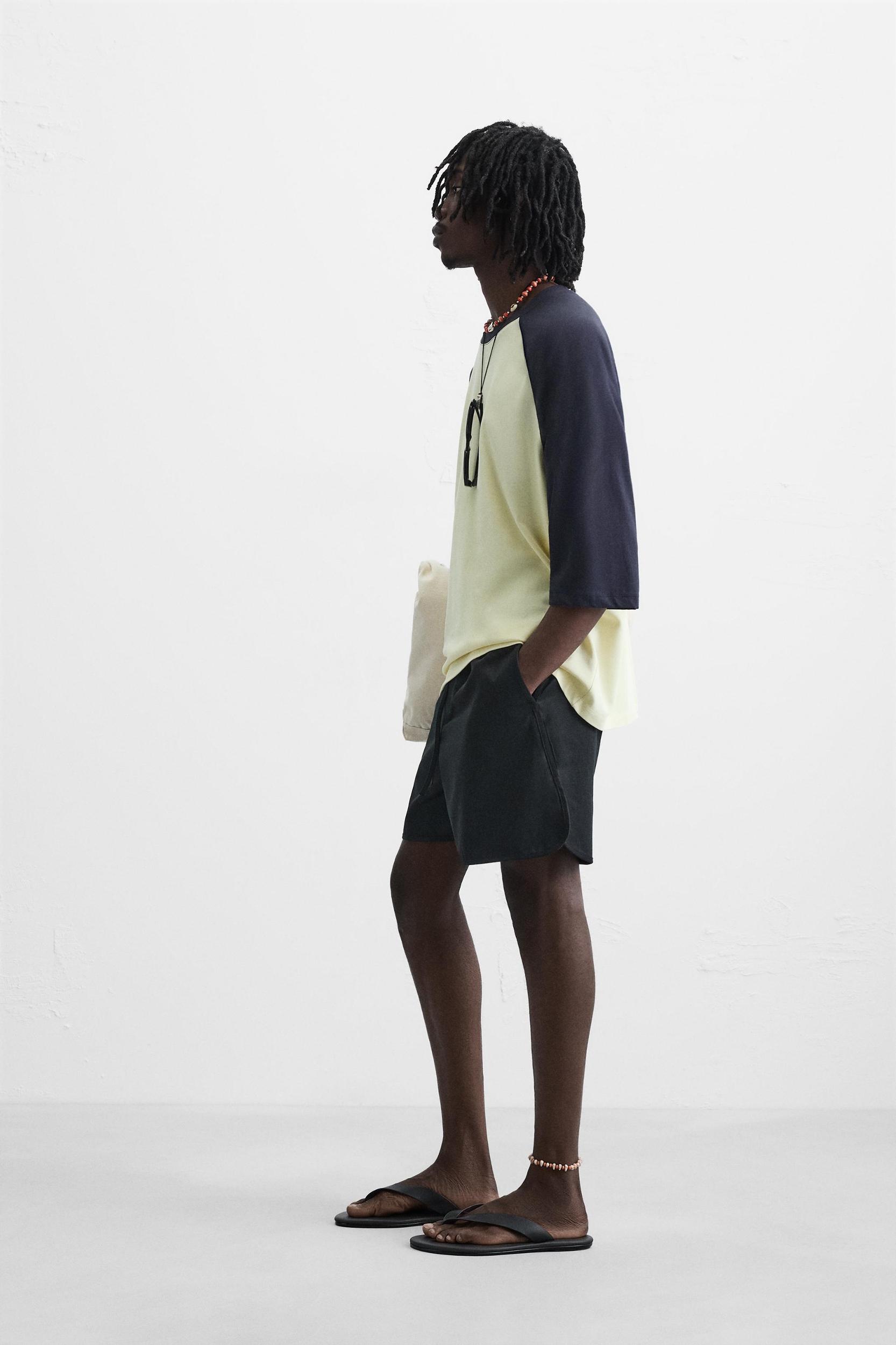 COTTON - LYOCELL BERMUDA SHORTS Product Image