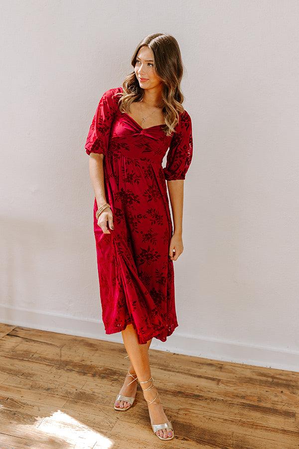 Merlot Muse Velvet Burnout Midi Product Image