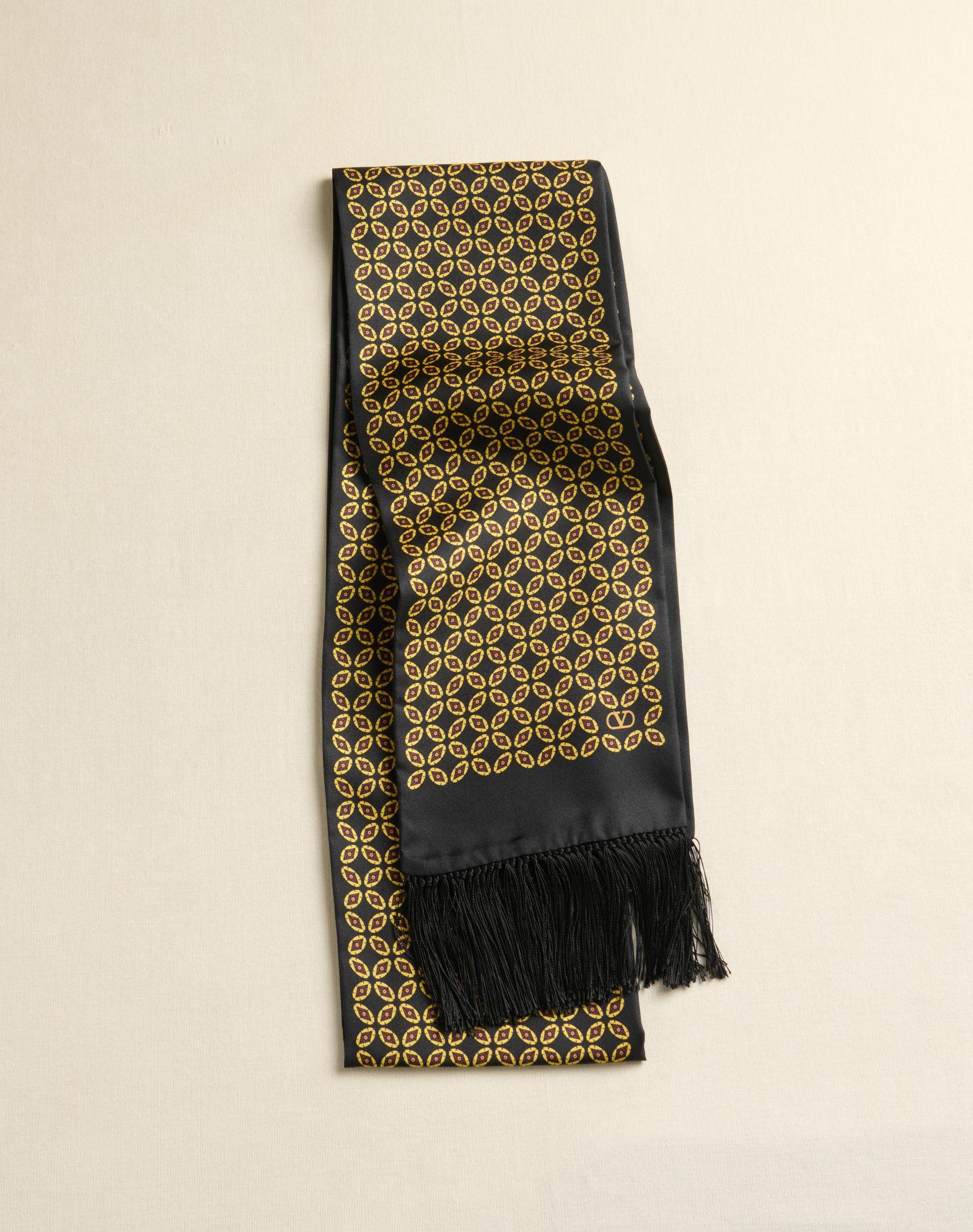 Chamber Silk Bandeau Scarf With Fringe Product Image