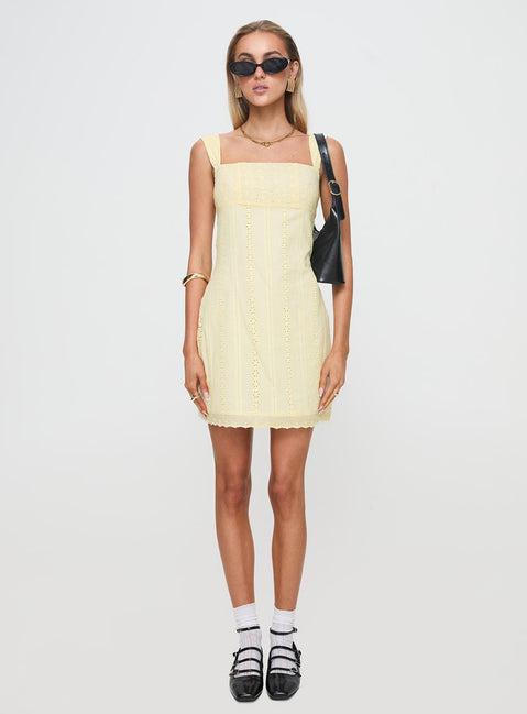 Allegro Mini Dress Lemon Product Image