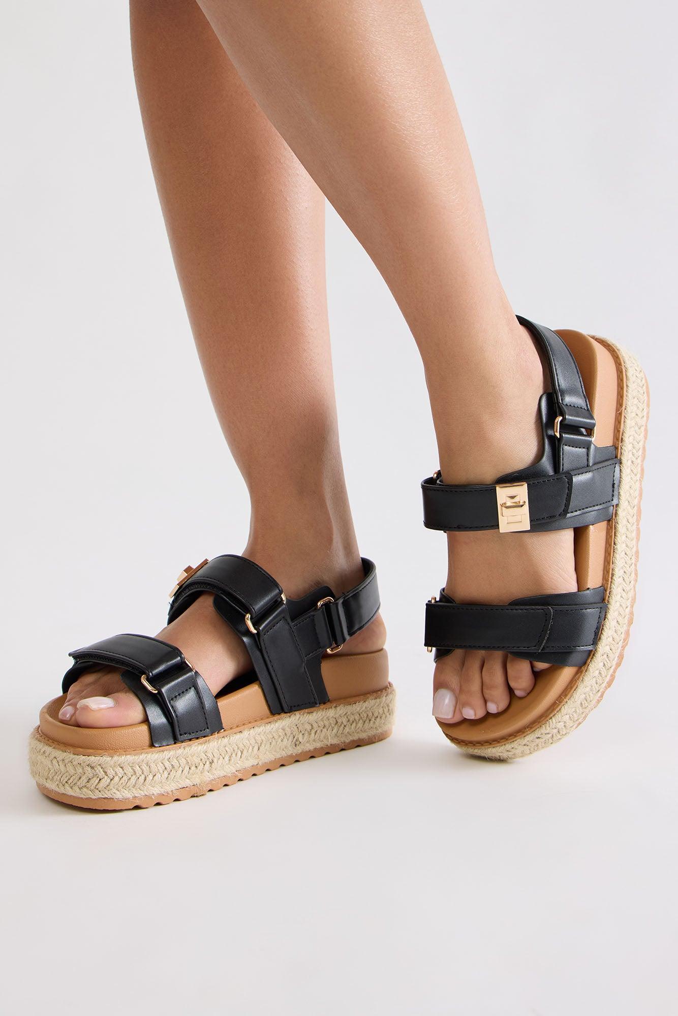 Pacific Coast Platform Sandals - Black Product Image