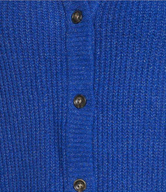 Copper Key Cropped Short Sleeve Cardigan Sweater Product Image