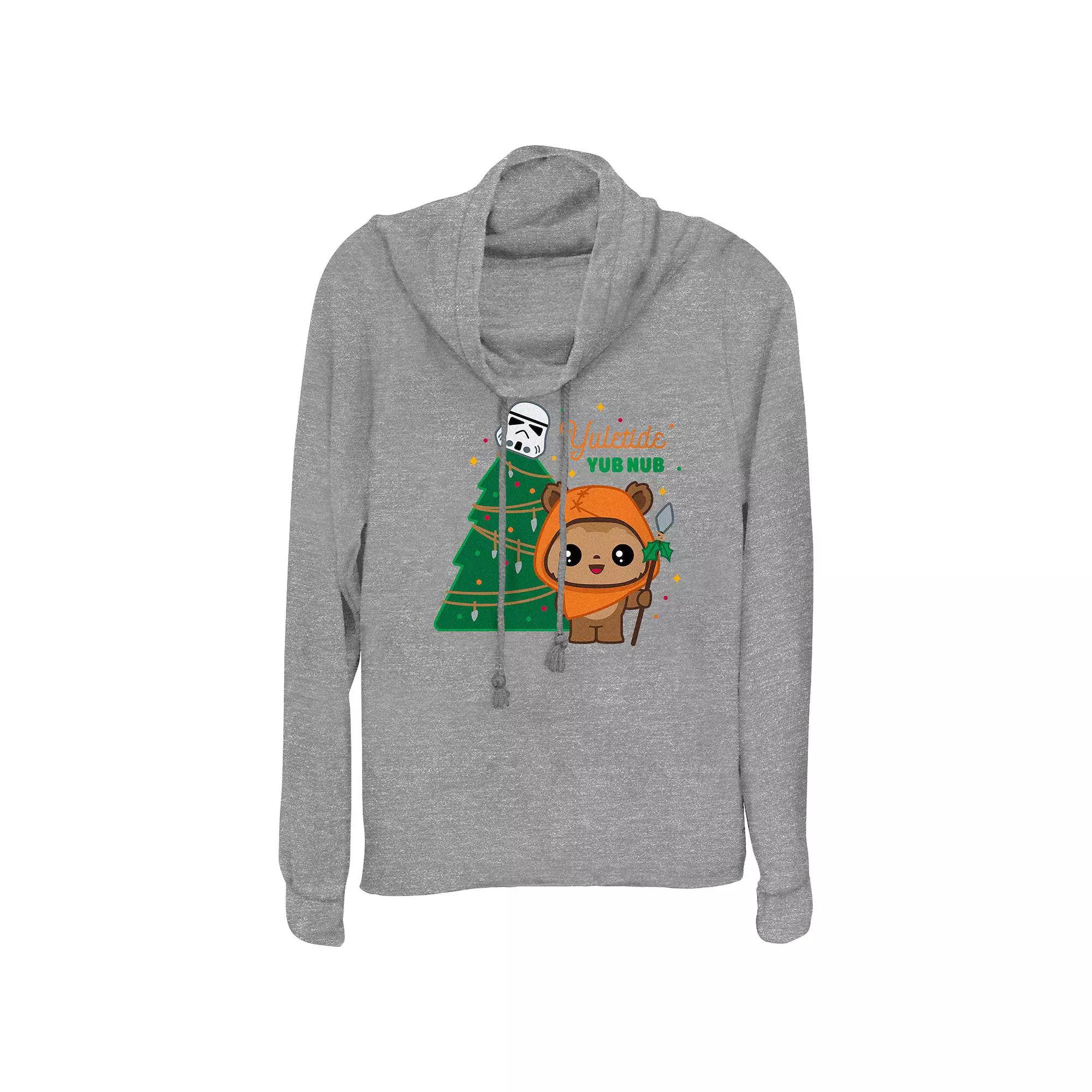 Women's Star Wars Yuletide Yub Nub Cowlneck Graphic Lightweight Long Sleeve,  Product Image