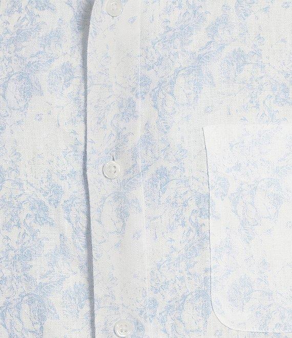 Cremieux Blue Label French Linen Floral Print Short Sleeve Woven Shirt Product Image