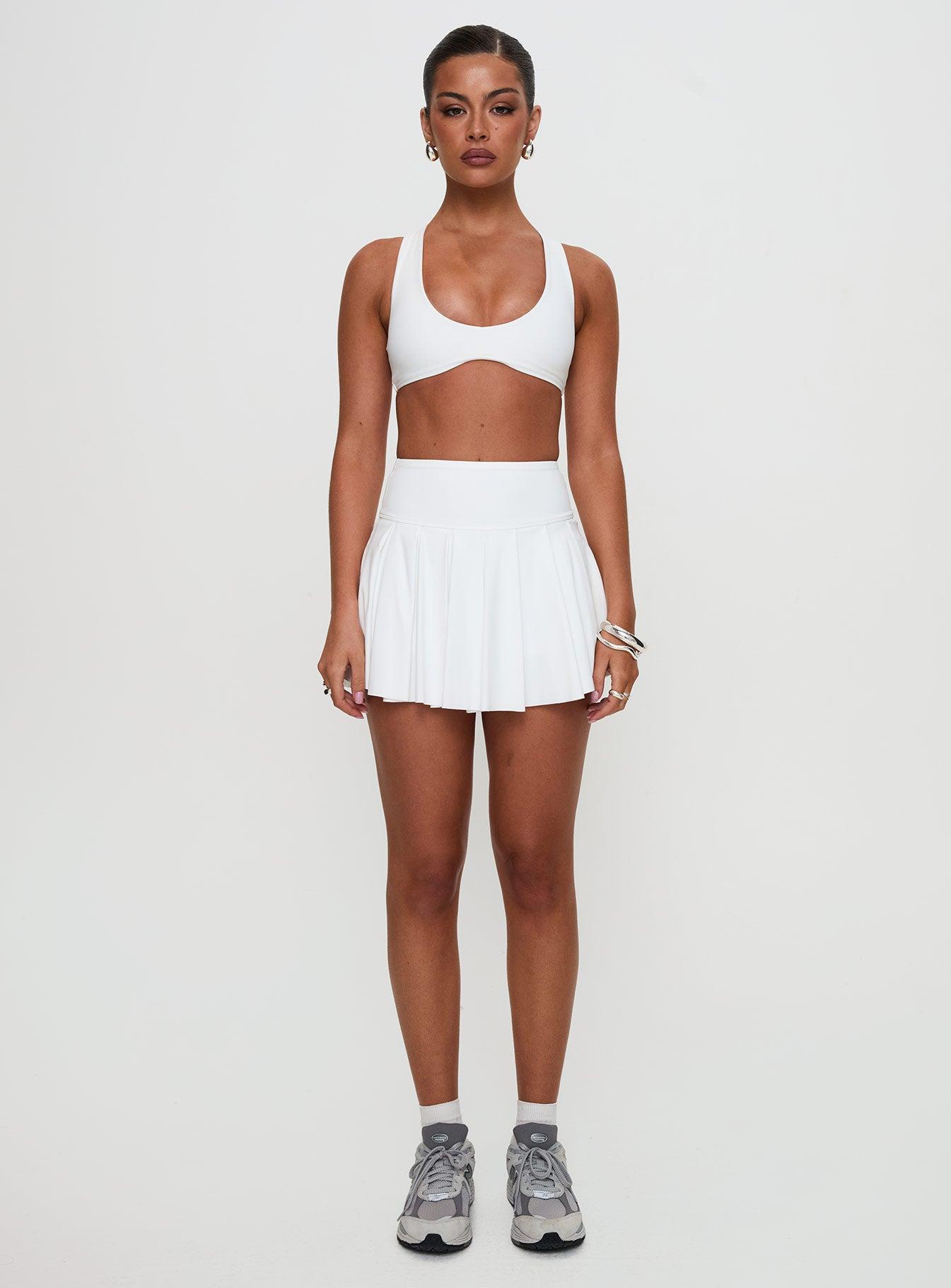 Dynamic Pleat Active Skort White Product Image