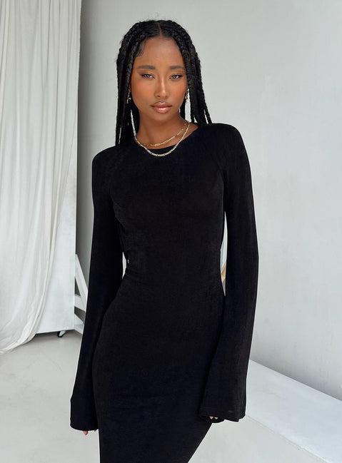 Amersham Long Sleeve Maxi Dress Black Product Image